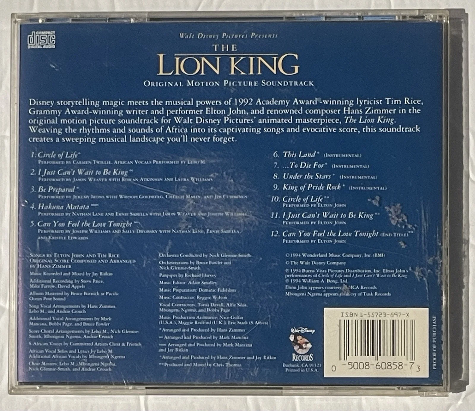 Matthew Broderick — Matthew Broderick Disney The Lion King Signed Movie Soundtrack CD, image 2