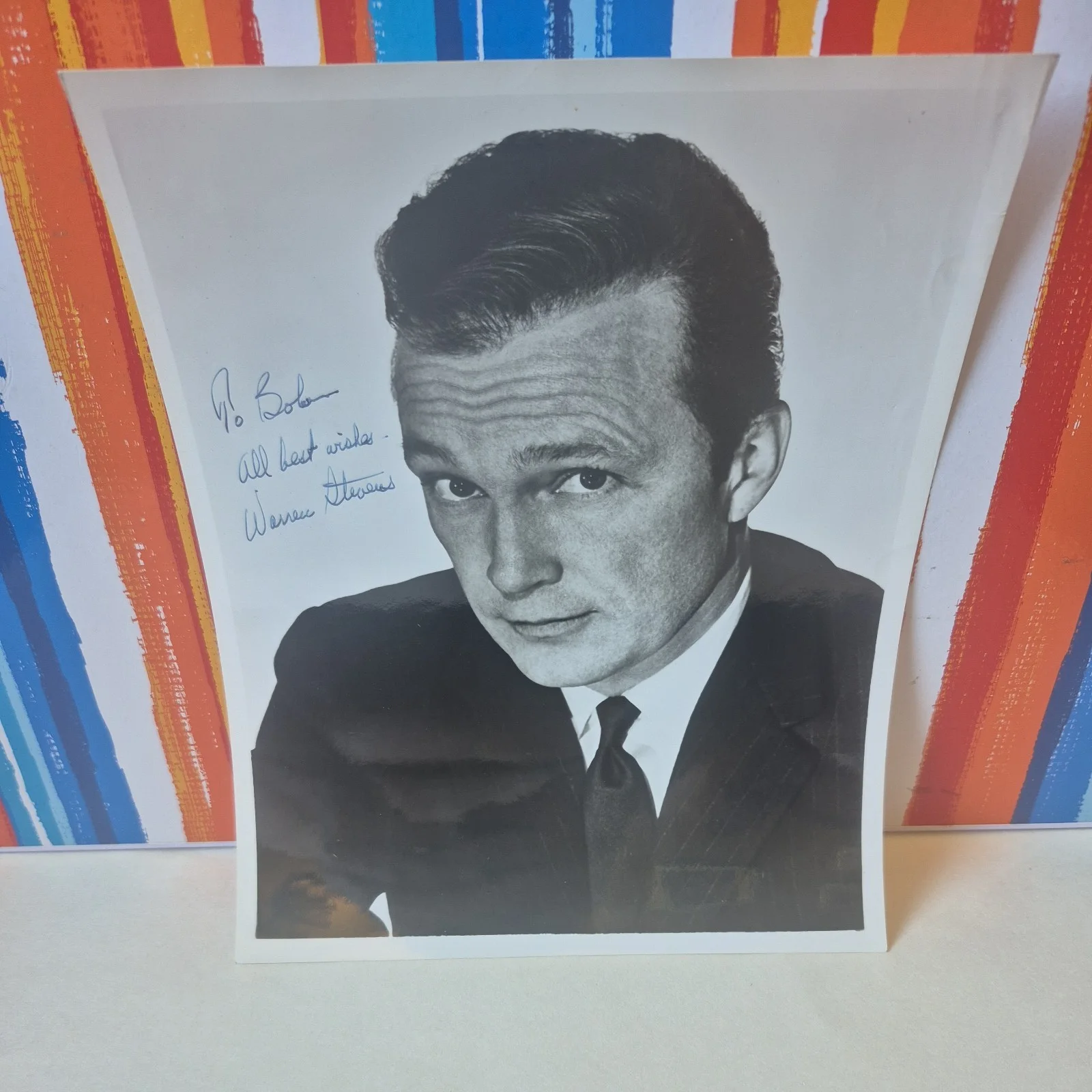 Warren Stevens — Warren Steven Personalized Autographed 8x10 Photo Actor Star Trek
