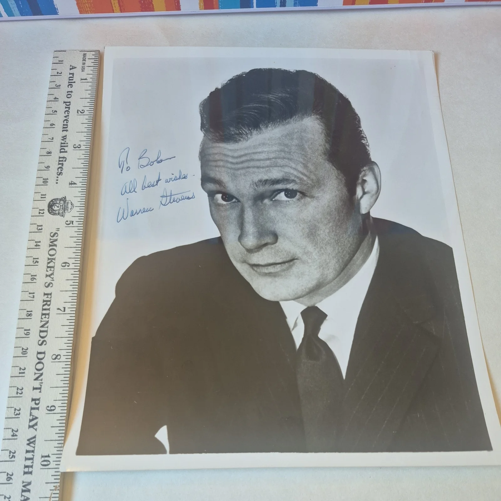 Warren Stevens — Warren Steven Personalized Autographed 8x10 Photo Actor Star Trek, изображение 3