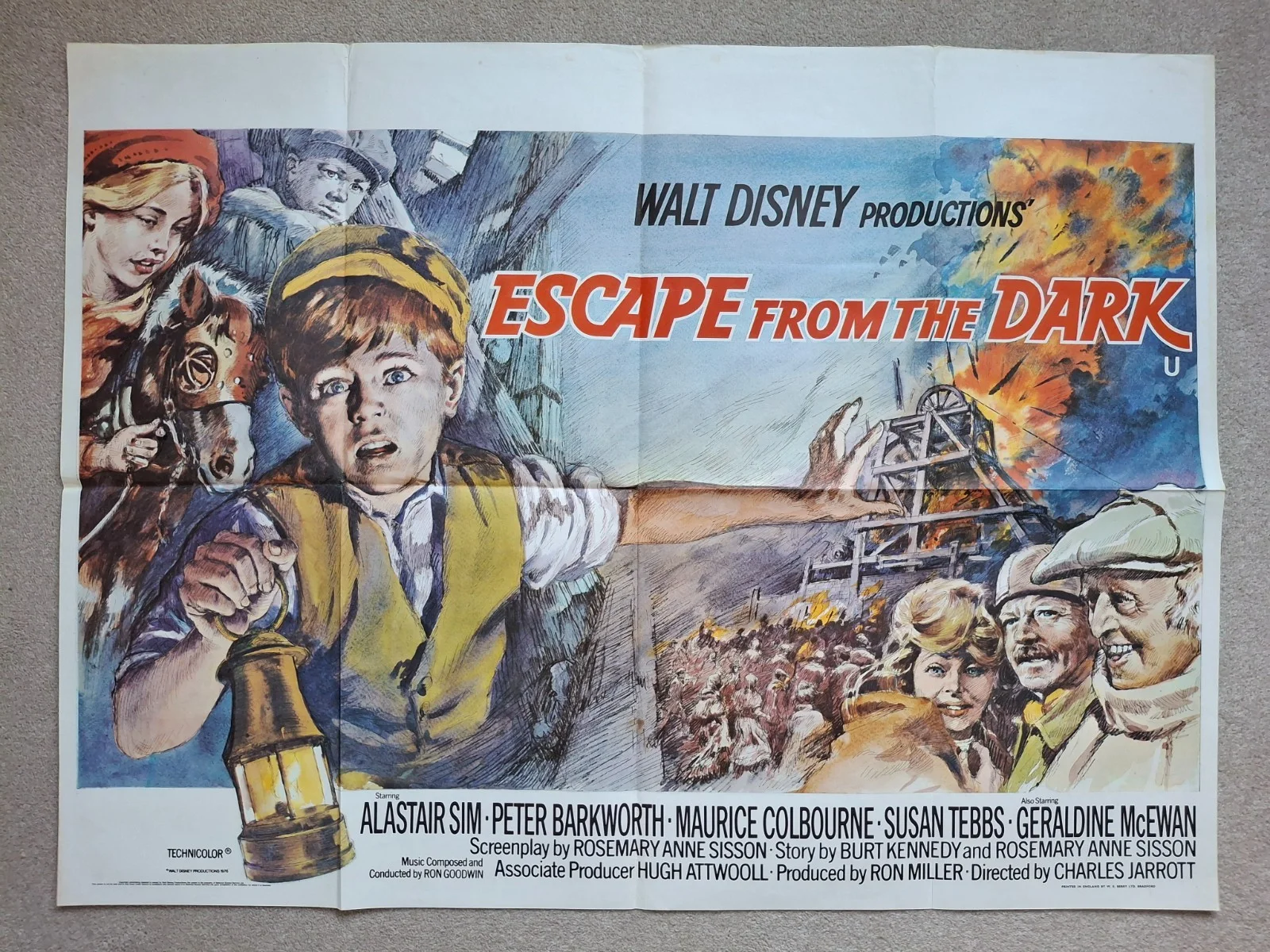 Escape From The Dark Rare & Original Quad Film Cinema Movie Poster Alastair Sim, изображение 2