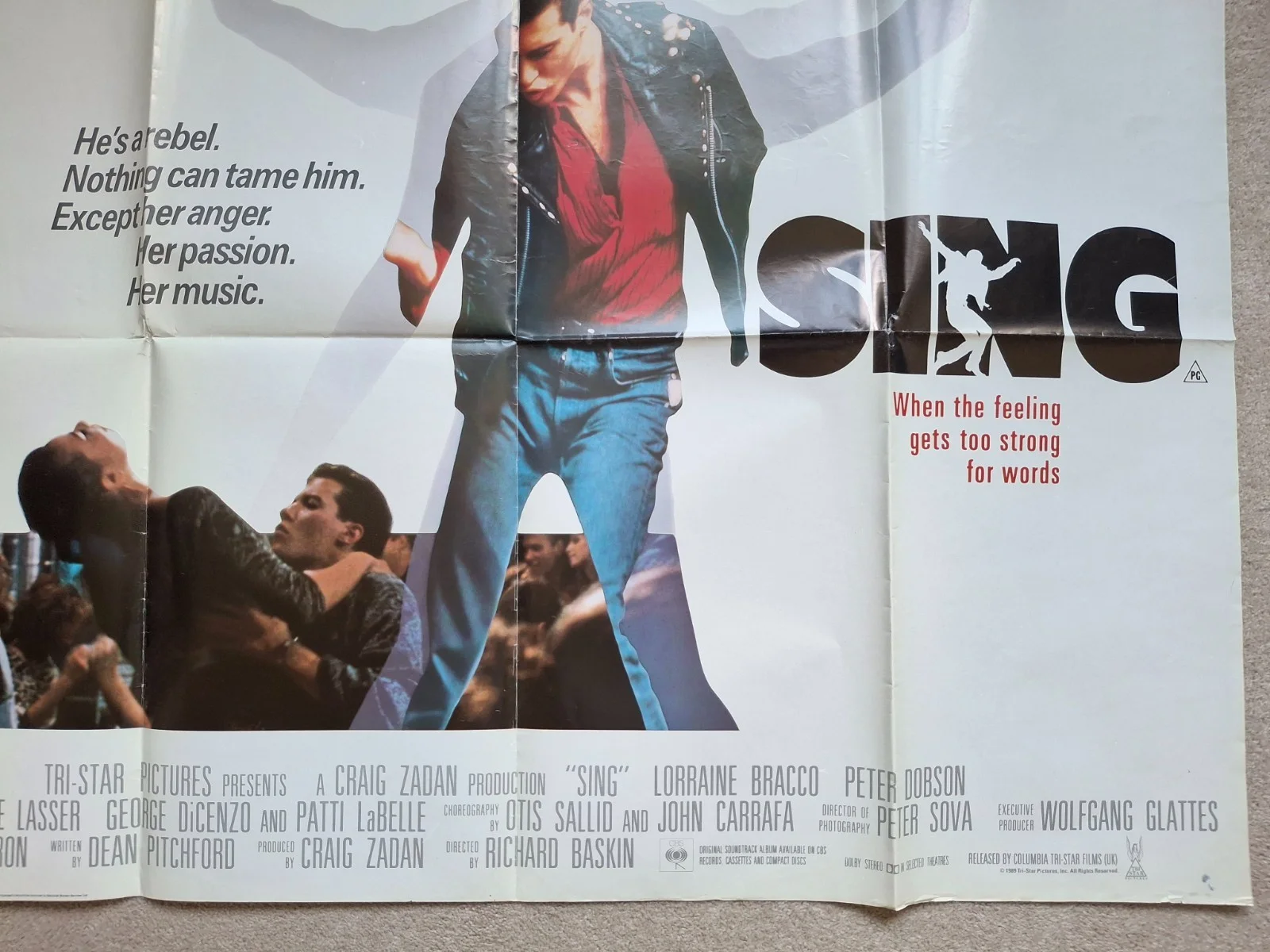 Sing Rare & Original Quad Film Cinema Movie Poster Lorraine Bracco, Peter Dobson, изображение 4