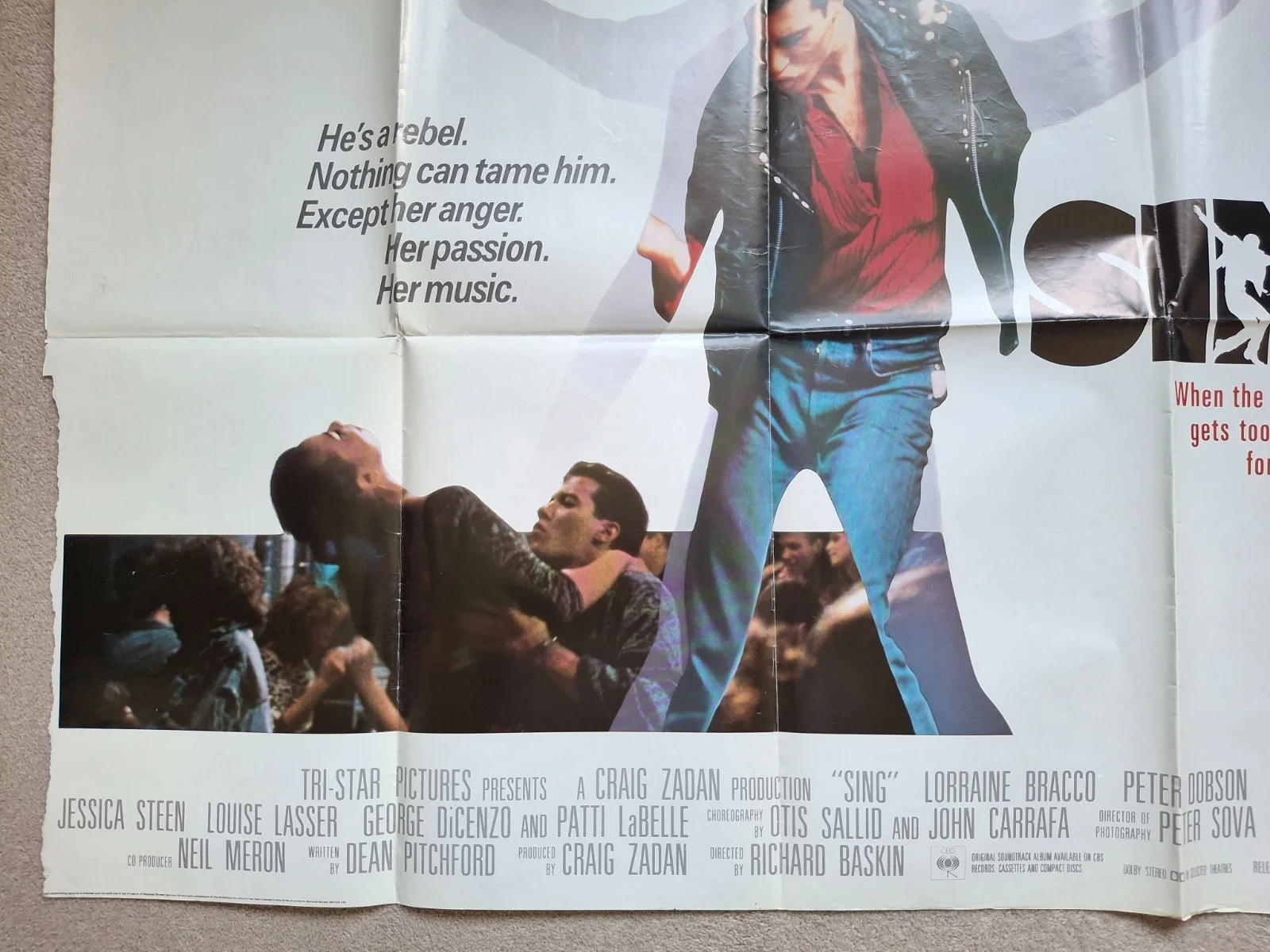 Sing Rare & Original Quad Film Cinema Movie Poster Lorraine Bracco, Peter Dobson, изображение 5
