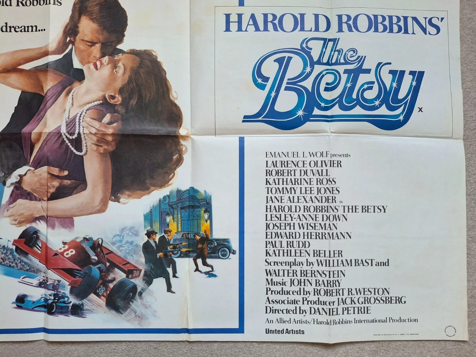 The Betsy Rare & Original UK Quad Film Cinema Movie Poster Laurence Olivier, изображение 5