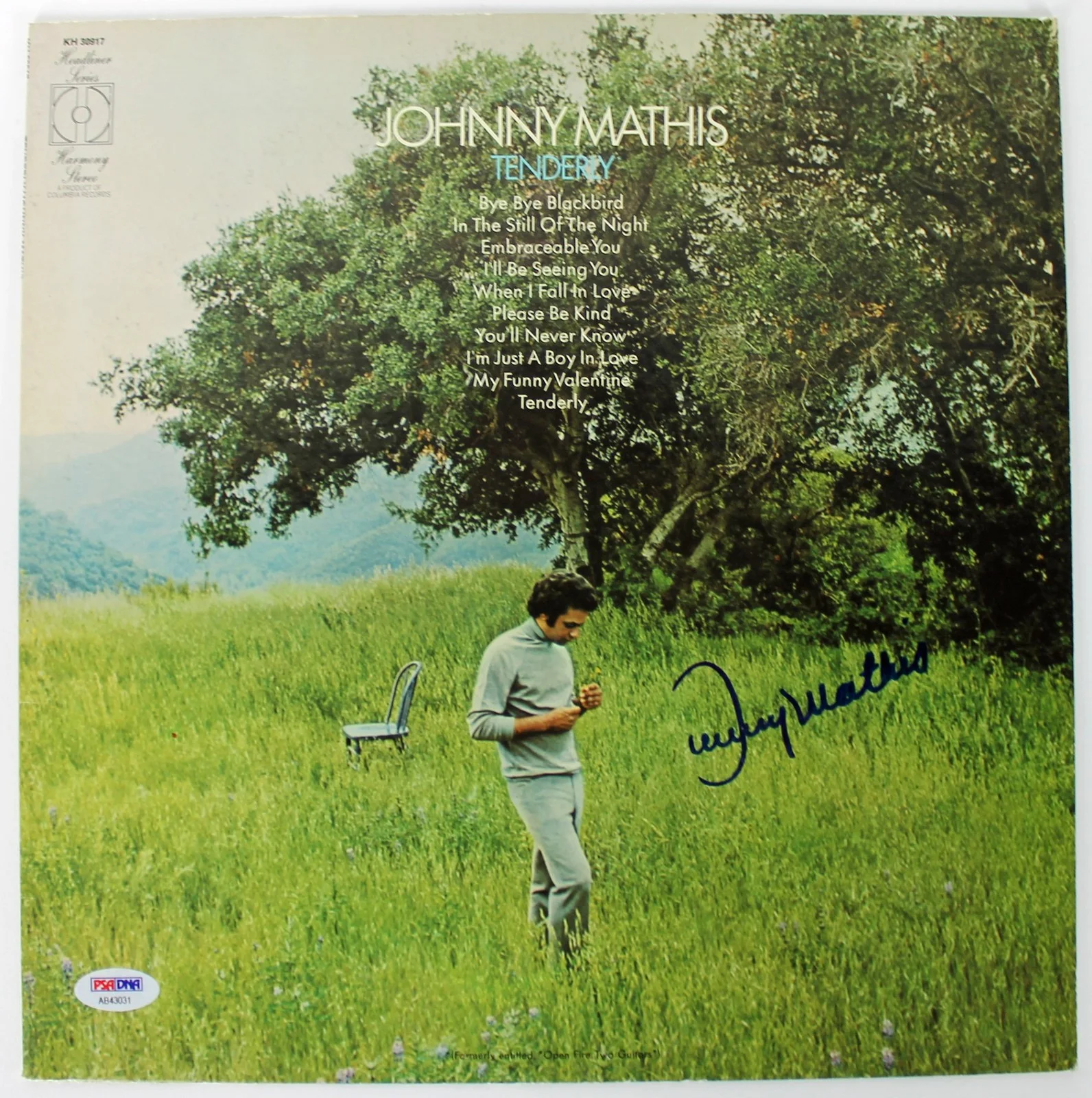 Johnny Mathis — Johnny Mathis Authentic Signed Tenderly Album Cover Autographed PSA/DNA #AB43031, изображение 4