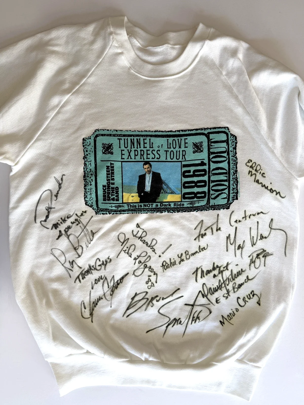 Springsteen Clemons Weinberg Bittan Federici Lofgren — Bruce Springsteen E Street Band 11x Signed Sweatshirt PSA Clemons Weinberg, изображение 2