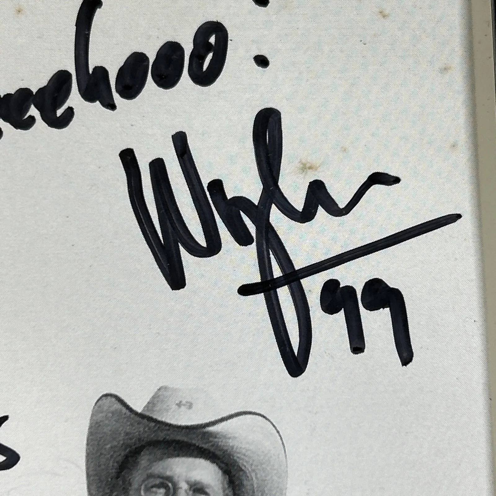 See pictures — Wylie & The Wild West Show Signed 8x10 Photo 1999 Headshot Classics television, изображение 4