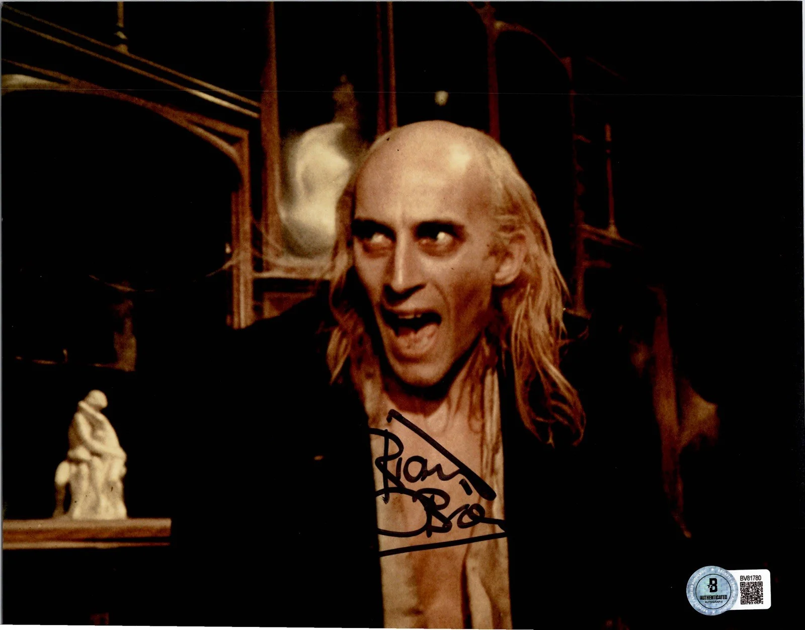 Richard O'Brien — RICHARD O'BRIEN SIGNED AUTOGRAPH 8X10 PHOTO ROCKY HORROR SHOW BECKETT BAS COA