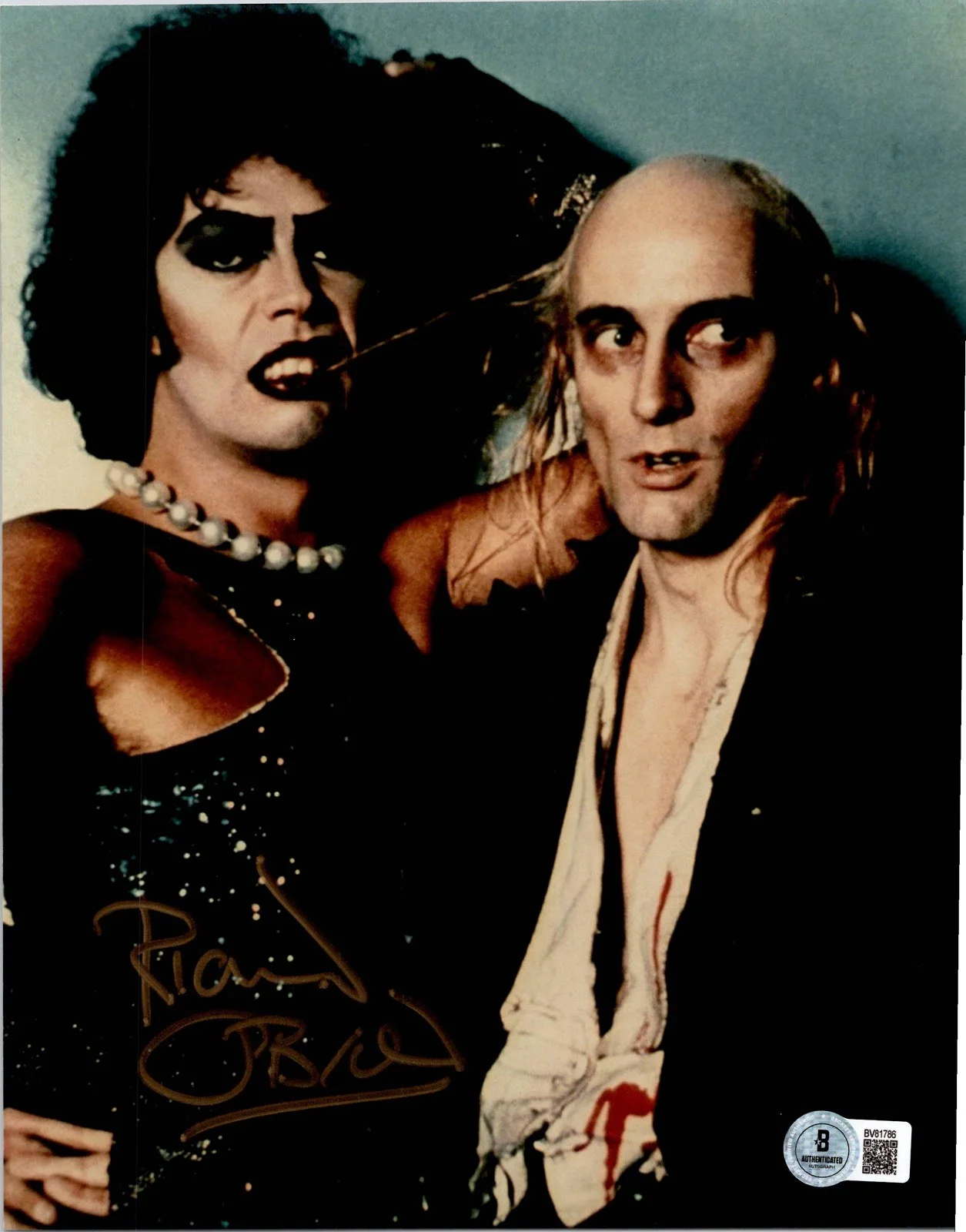 Richard O'Brien — RICHARD O'BRIEN SIGNED AUTOGRAPH 8X10 PHOTO ROCKY HORROR SHOW BECKETT BAS COA