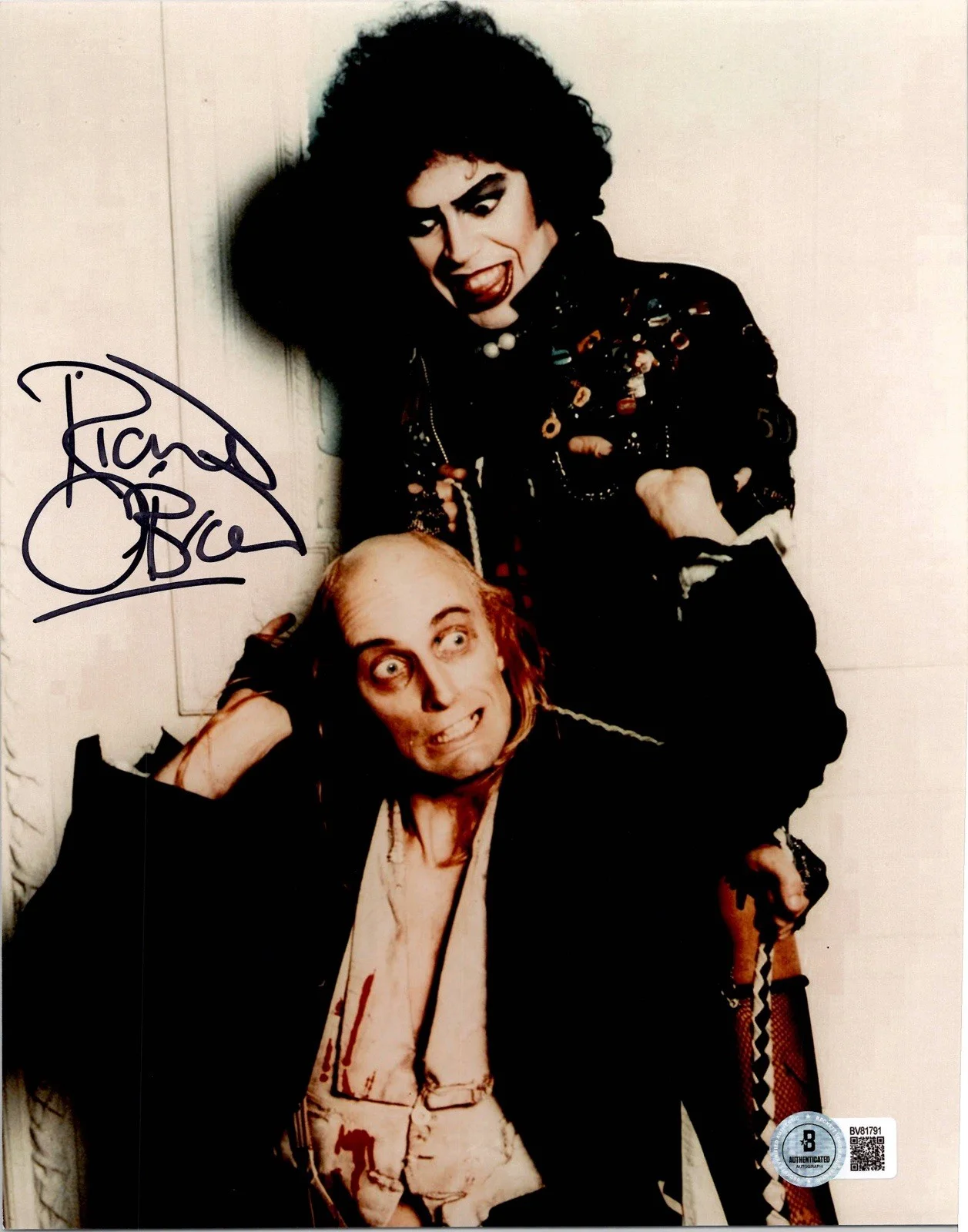 Richard O'Brien — RICHARD O'BRIEN SIGNED AUTOGRAPH 8X10 PHOTO ROCKY HORROR SHOW BECKETT BAS COA