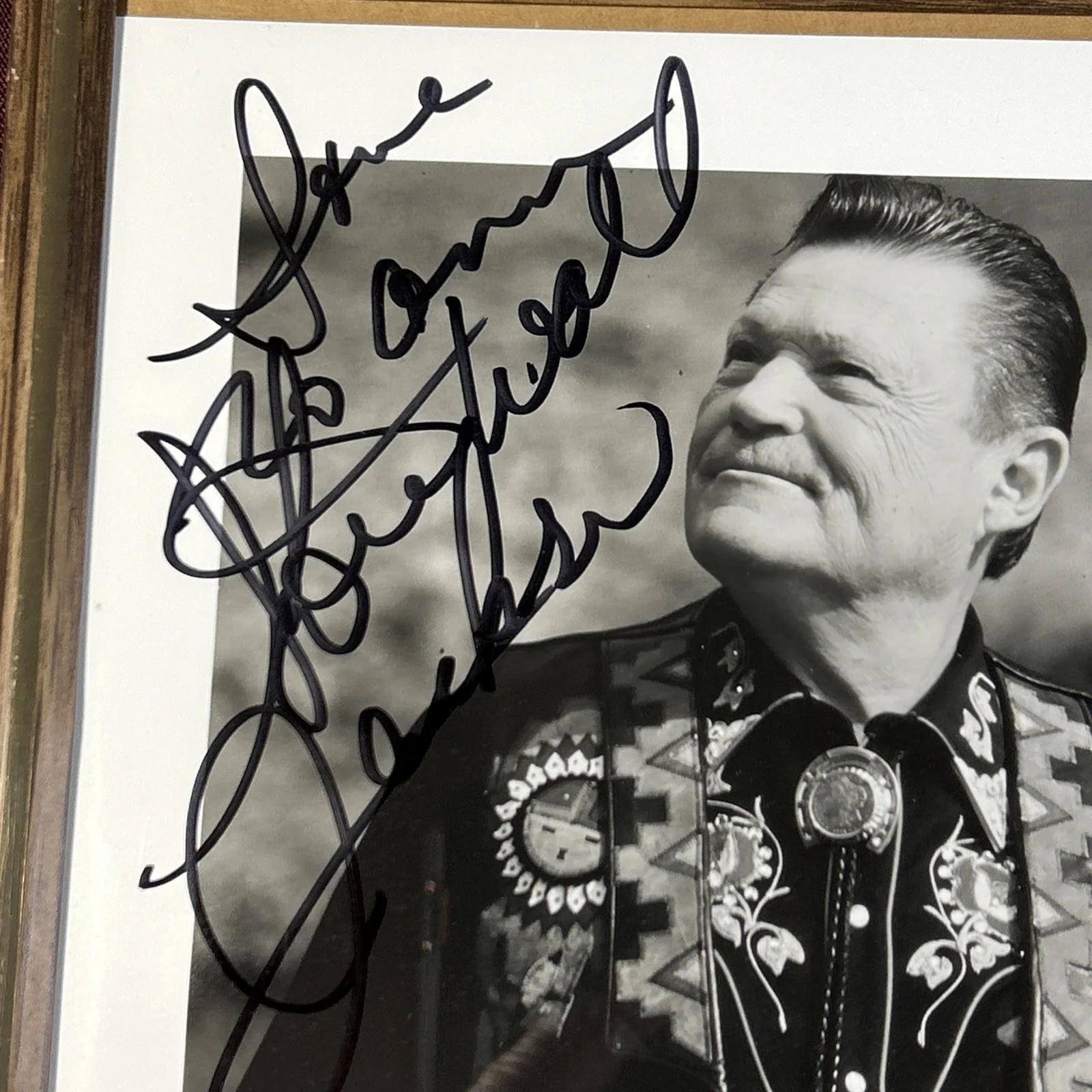 Stonewall Jackson Signed B&W Photo Fan club Turp Tunes Music Americana 8.5x11”, изображение 2