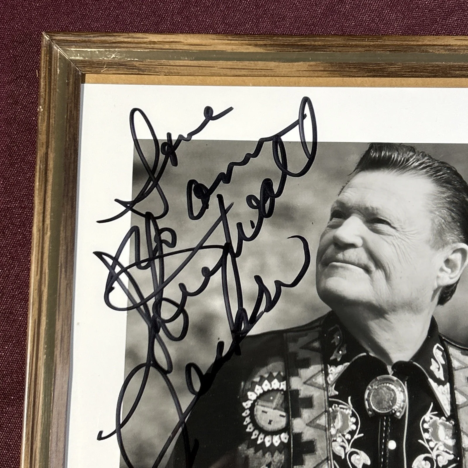 Stonewall Jackson Signed B&W Photo Fan club Turp Tunes Music Americana 8.5x11”, изображение 4
