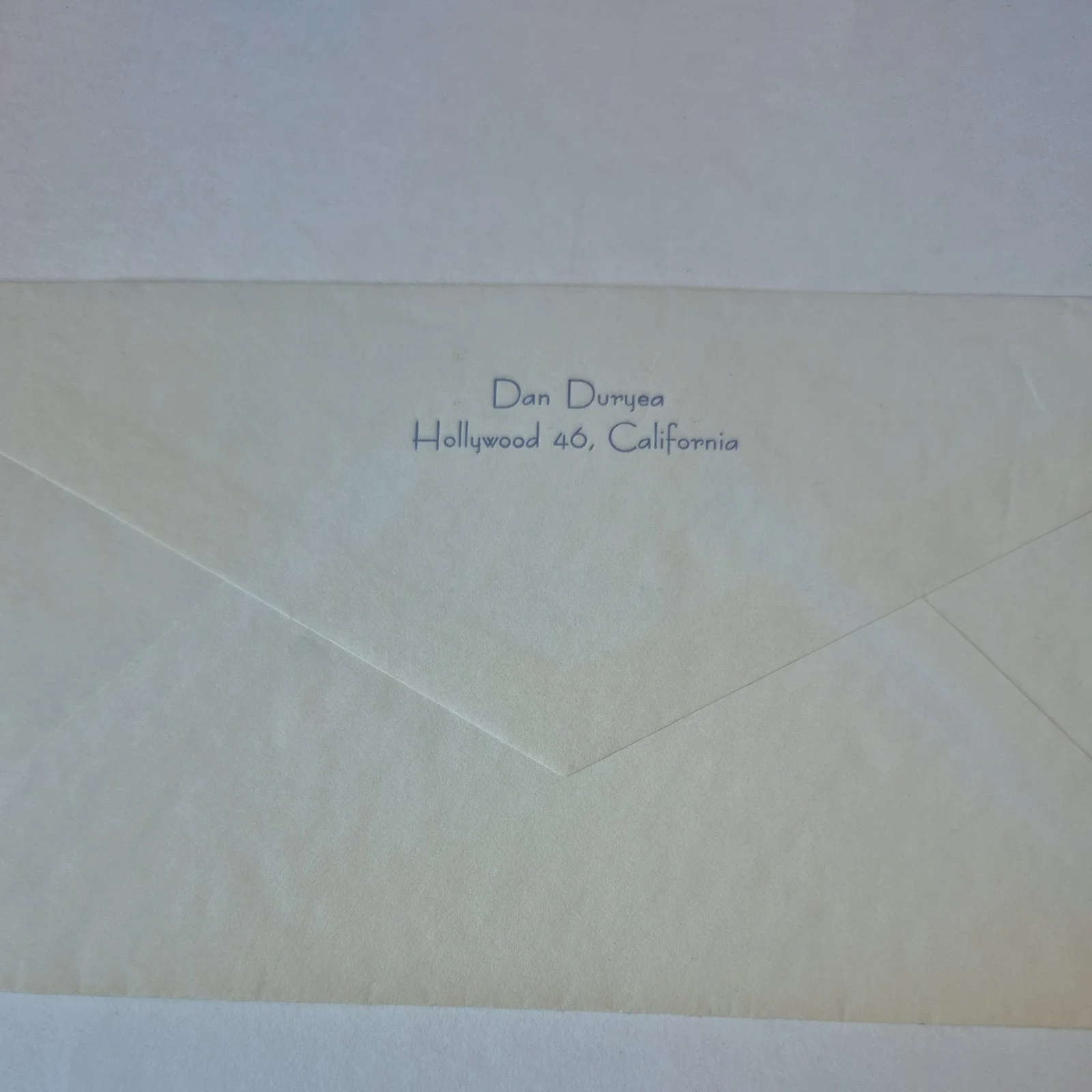 Dan Duryea — DAN DURYEA signed Letter is on a Dan Duryea Letterhead & envelope, image 4