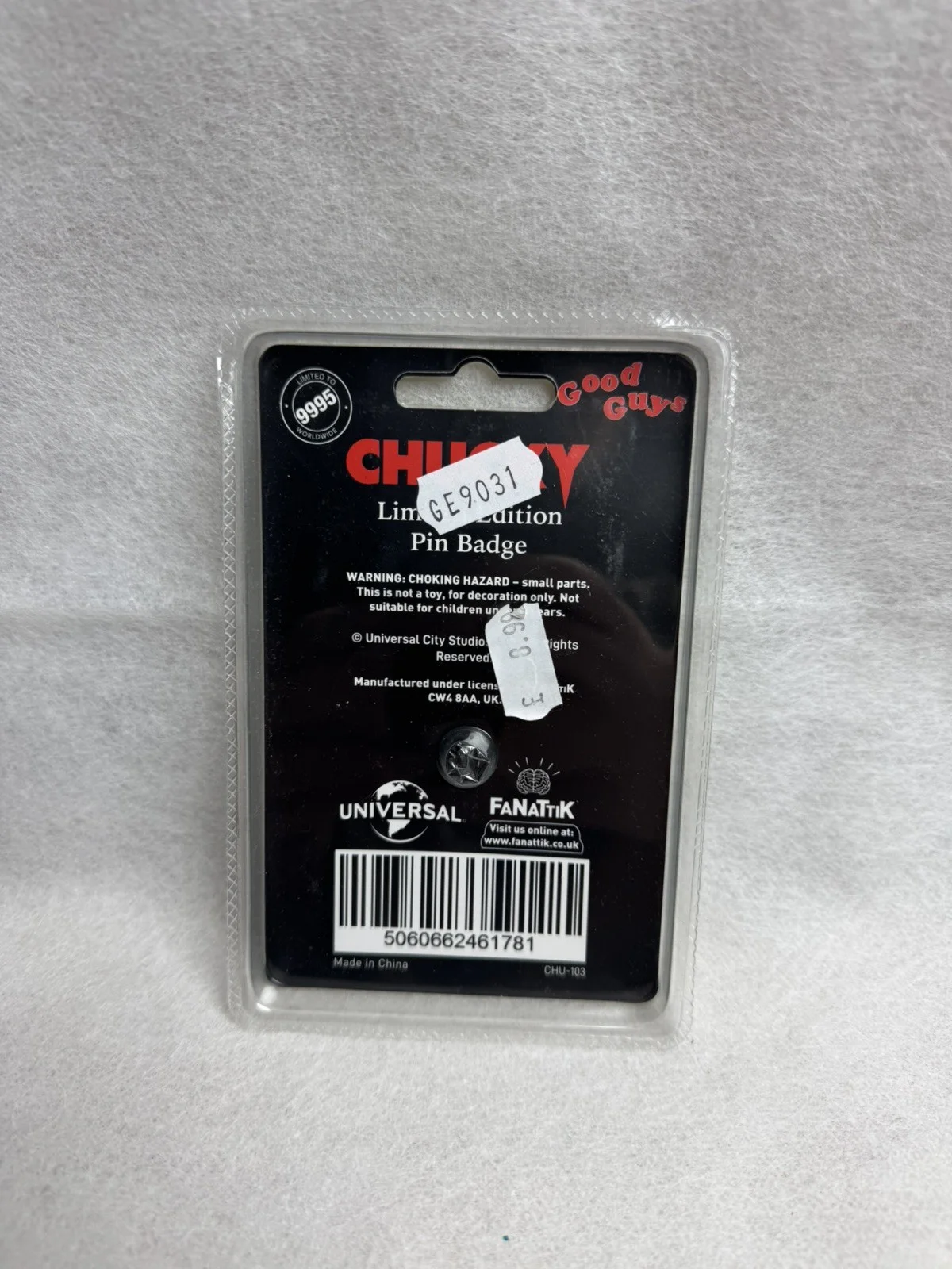 Official Chucky Limited Edition Pin Brand New (Only 9995 made and numbered), image 2