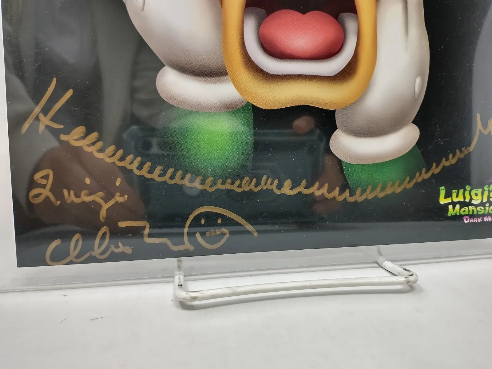 Charles Martinet Signed Luigi's Mansion: Dark Moon Print 2021 CGC Certified, изображение 3