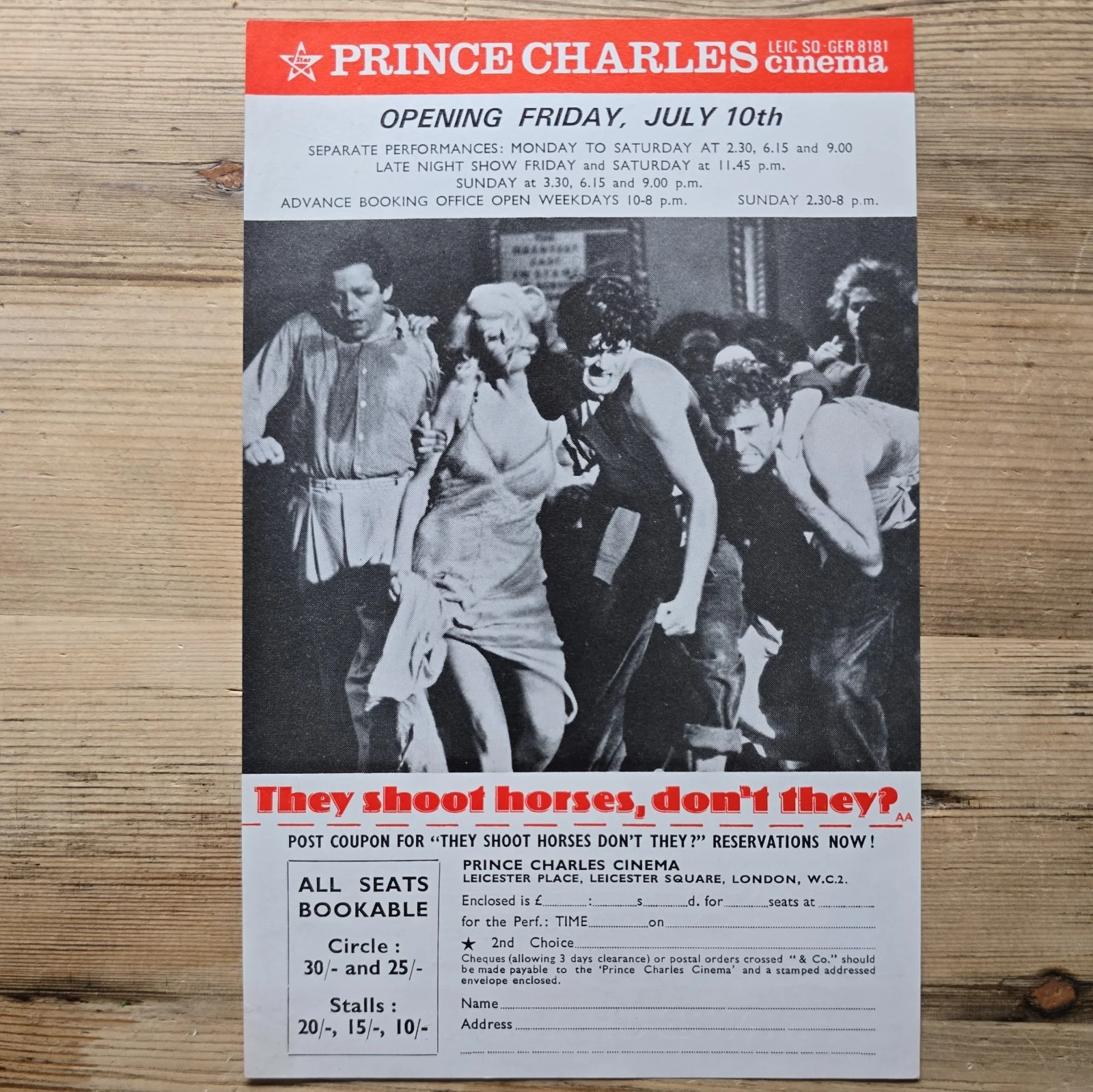 THEY SHOOT HORSES, DON'T THEY? cinema flyer original 1969 promo Jane Fonda, изображение 2