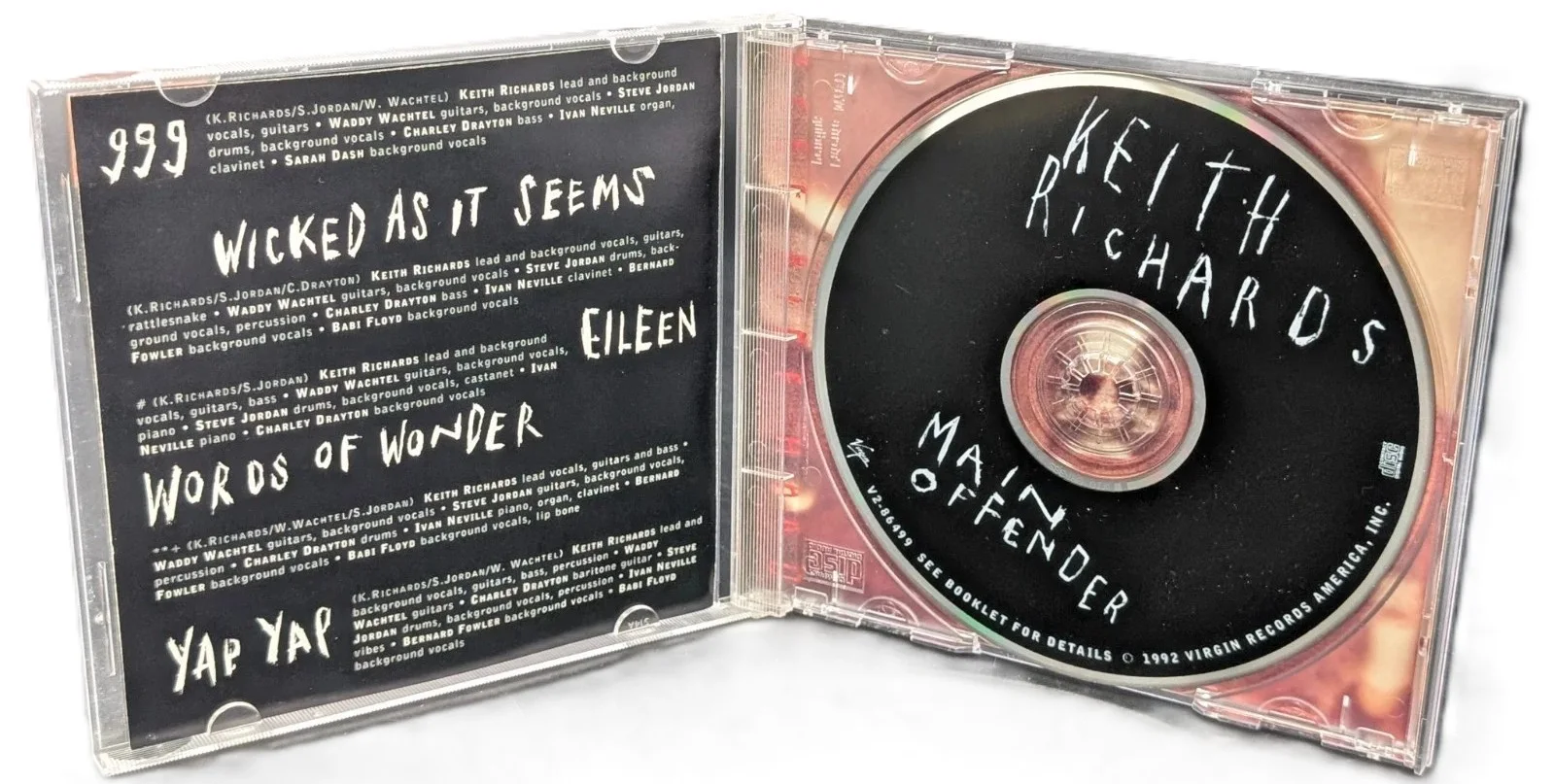 Keith Richards Signed Main Offender CD Rolling Stones JSA LOA, image 2