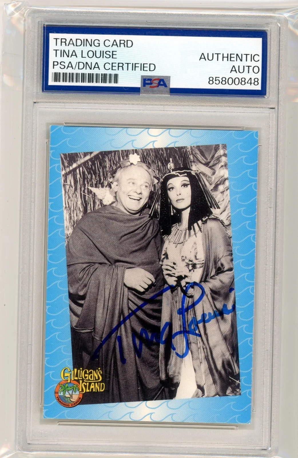 Tina Louise — Tina Louise Signed Gilligans Island Card #43 1997 Ginger PSA/DNA Movie Star Sexy