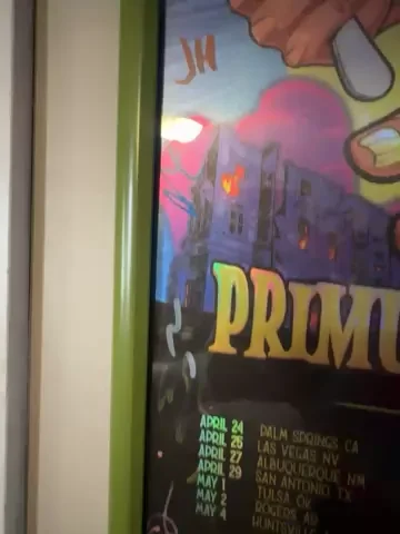 autographed foil holographic poster a perfect circle, puscifer, and primus, изображение 2