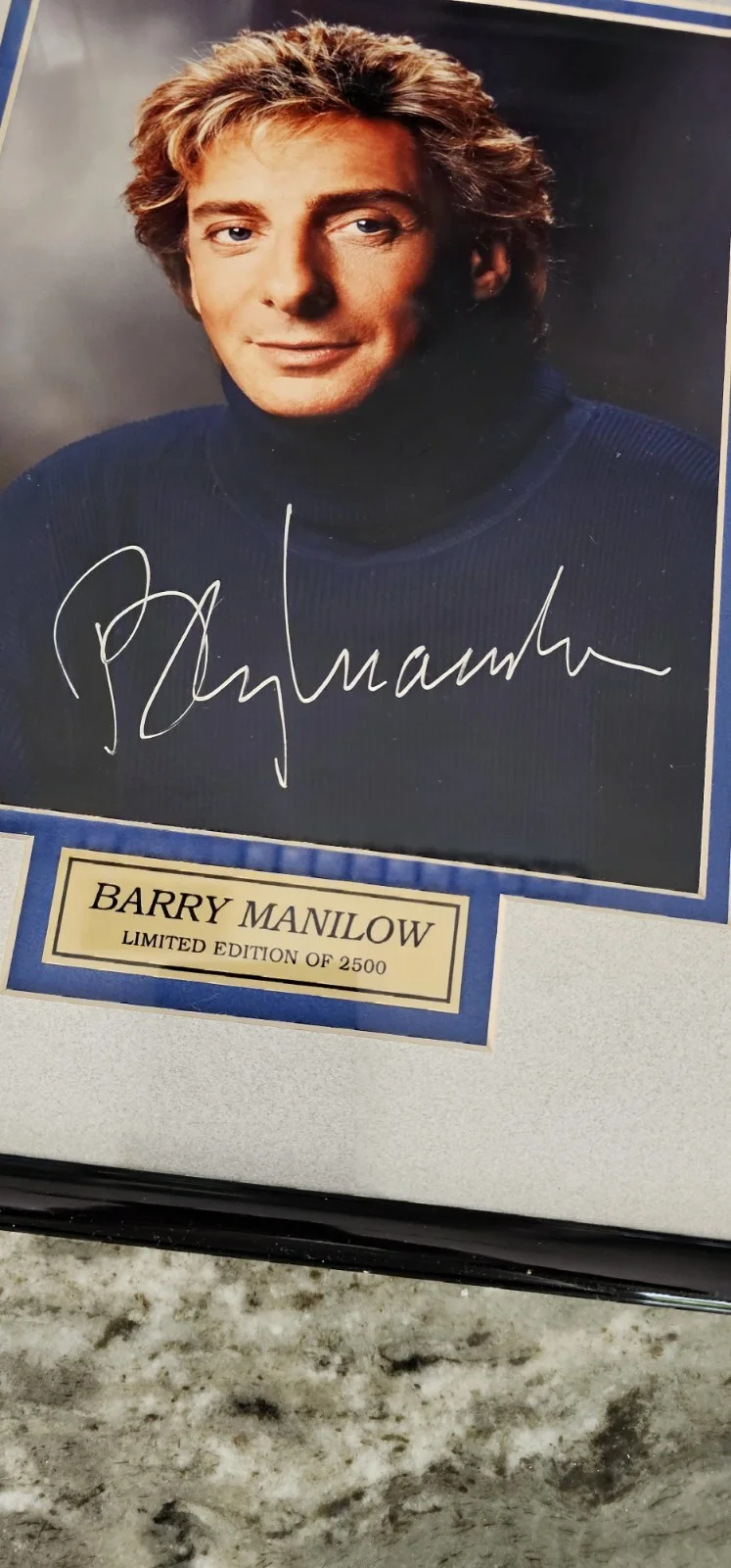 Barry Manilow Autograph Limited Edition Signed Photo /2500 Framed Ken Goldin COA, image 3