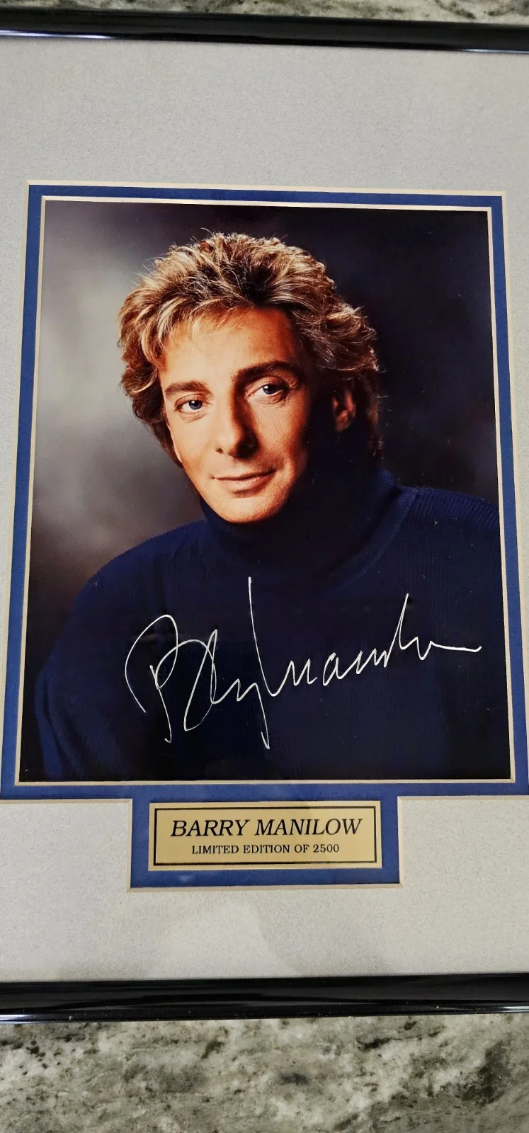 Barry Manilow Autograph Limited Edition Signed Photo /2500 Framed Ken Goldin COA, image 4