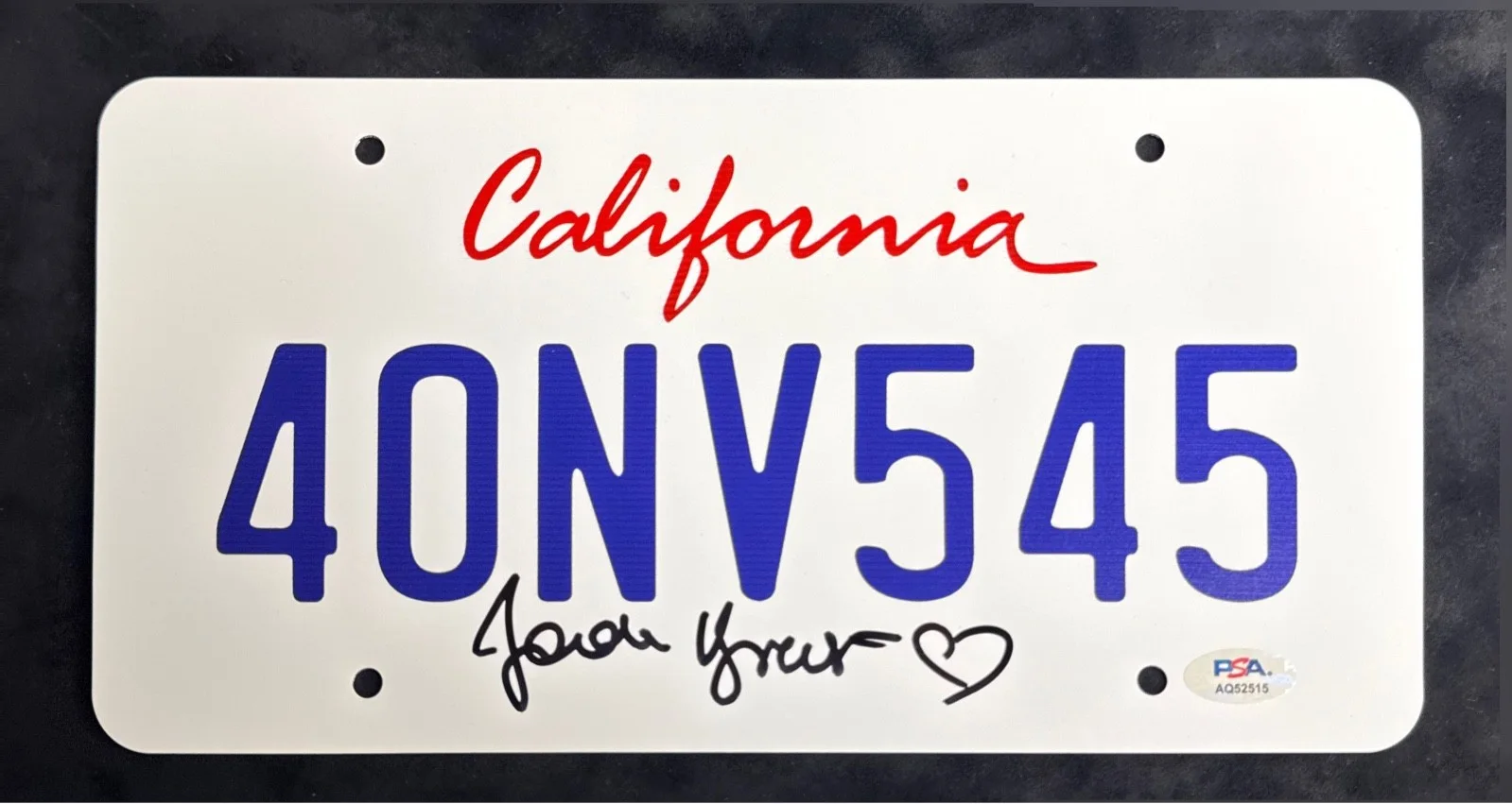 Jordana Brewster — Jordana Brewster Signed Custom License Plate Fast & Furious PSA AQ52515