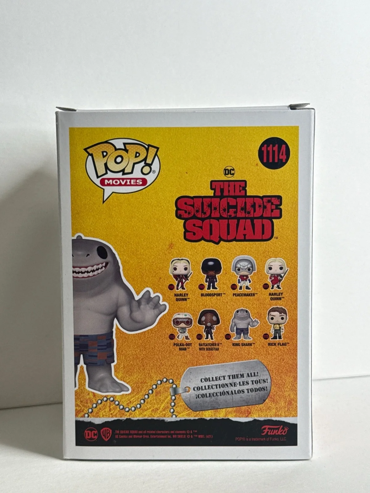 Steve Agee — Steve Agee Signed King Shark The Suicide Squad Funko #1114 PSA AQ52565, image 3