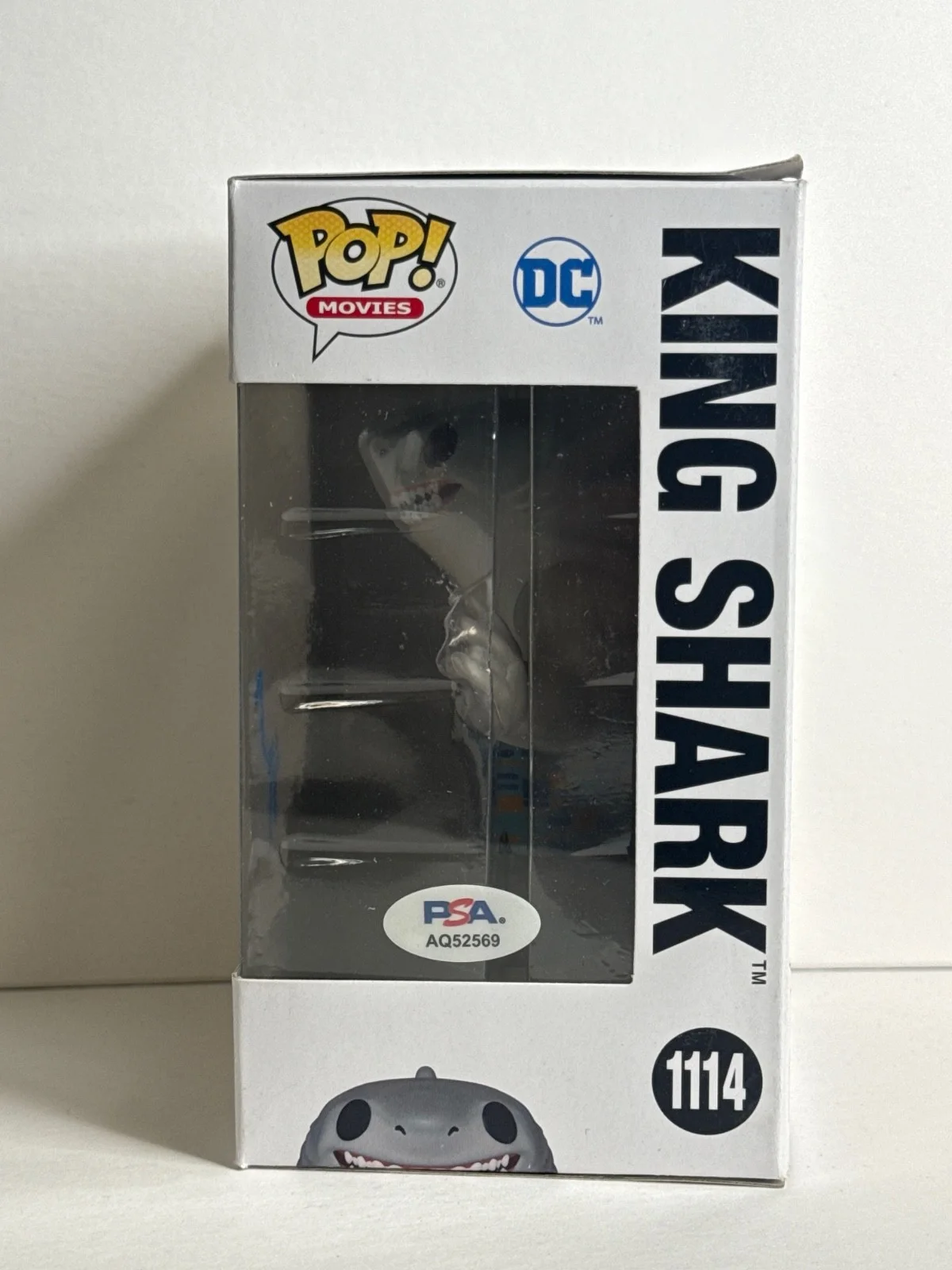 Steve Agee — Steve Agee Signed King Shark The Suicide Squad Funko #1114 PSA AQ52569, изображение 2