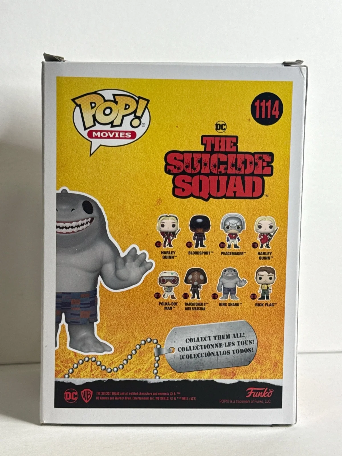 Steve Agee — Steve Agee Signed King Shark The Suicide Squad Funko #1114 PSA AQ52569, изображение 3