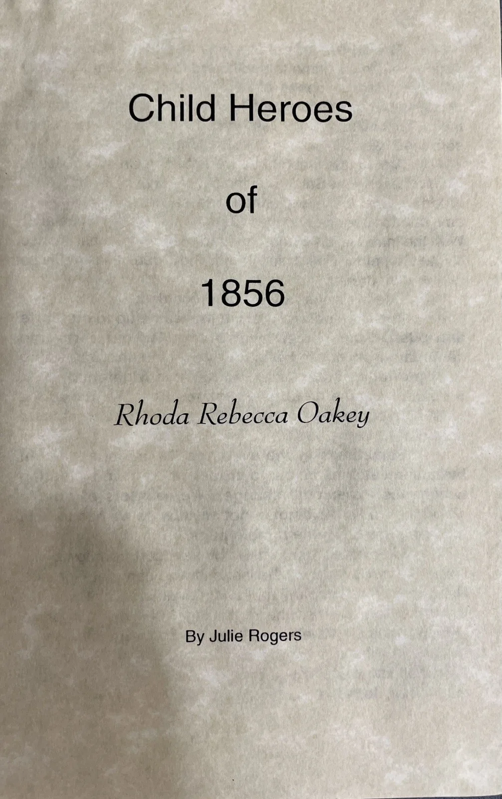 Pioneer Print By Julie Roberts, Child Heroes, Rhoda Oakey (A), изображение 4