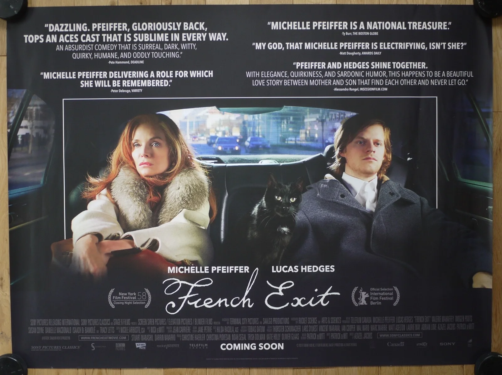FRENCH EXIT: ORIGINAL UK QUAD DOUBLE-SIDED CINEMA POSTER, image 3
