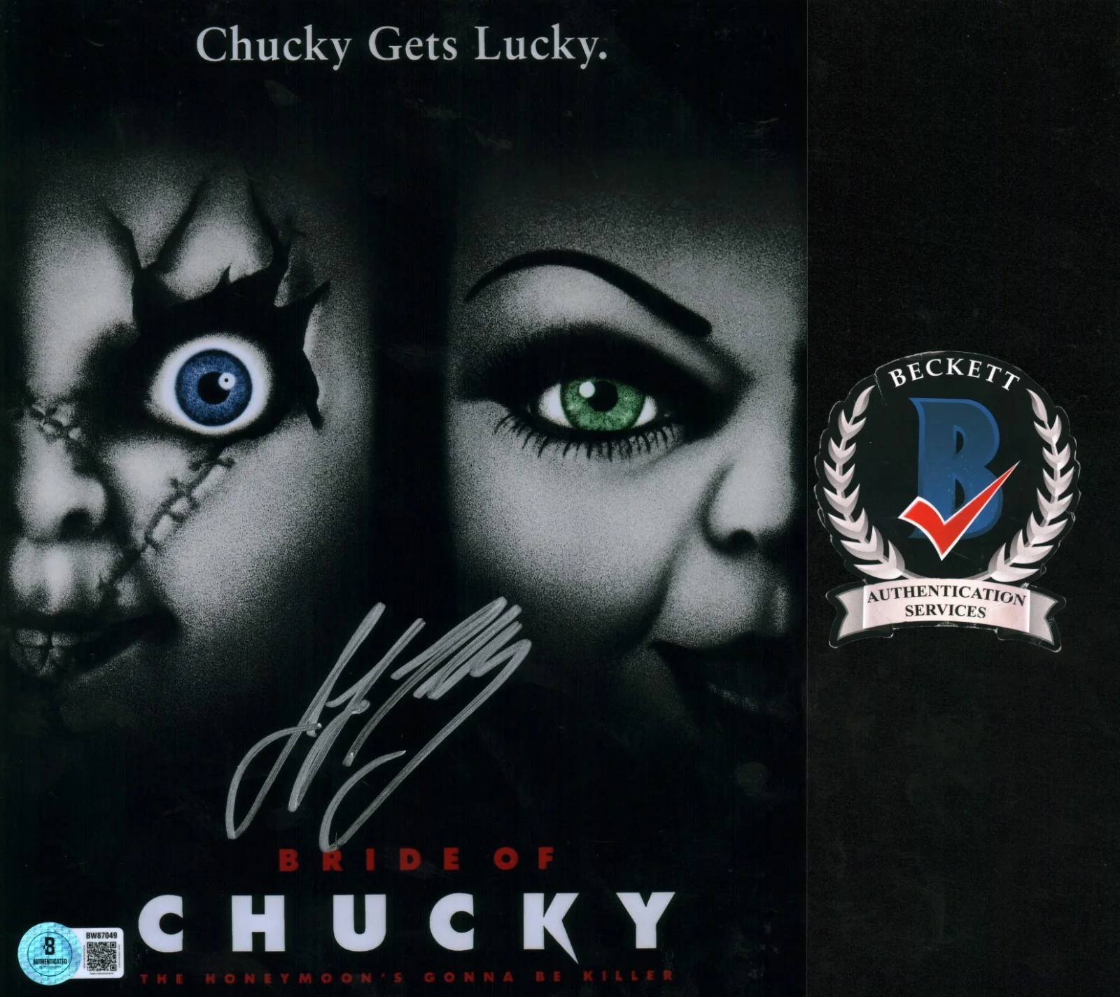 jennifer tilly — Jennifer Tilly Signed The Bride Of Chucky Tiffany 8x10 Photo BAS COA