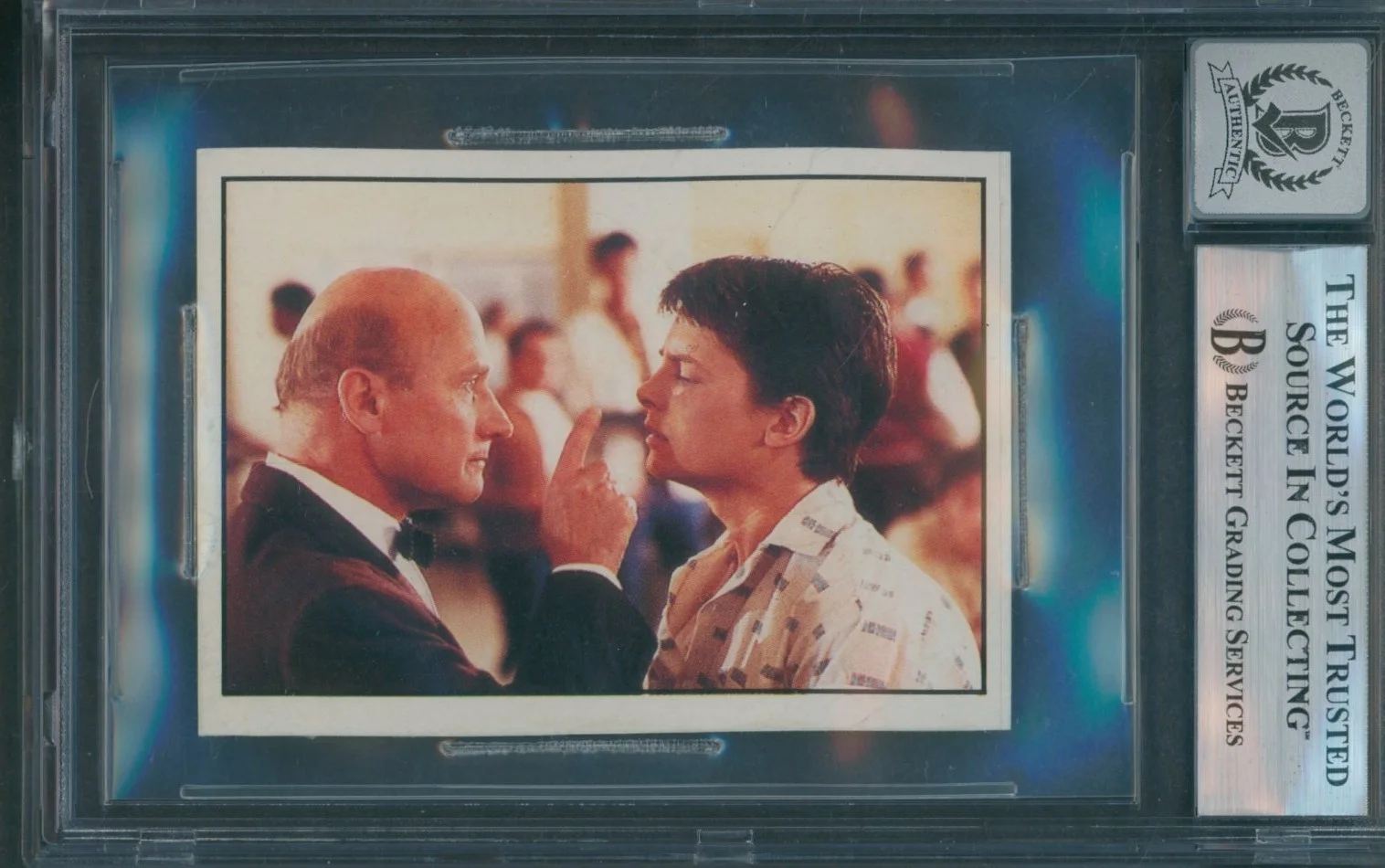 James Tolkan — 1985 Panini Back To The Future Stickers James Tolkan Signed Beckett Auto 10 BAS, изображение 2
