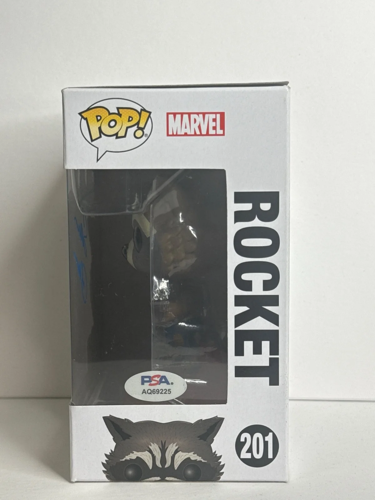 Sean Gunn — Sean Gunn Signed Rocket Guardians Of The Galaxy Funko #201 PSA AQ69225, изображение 2
