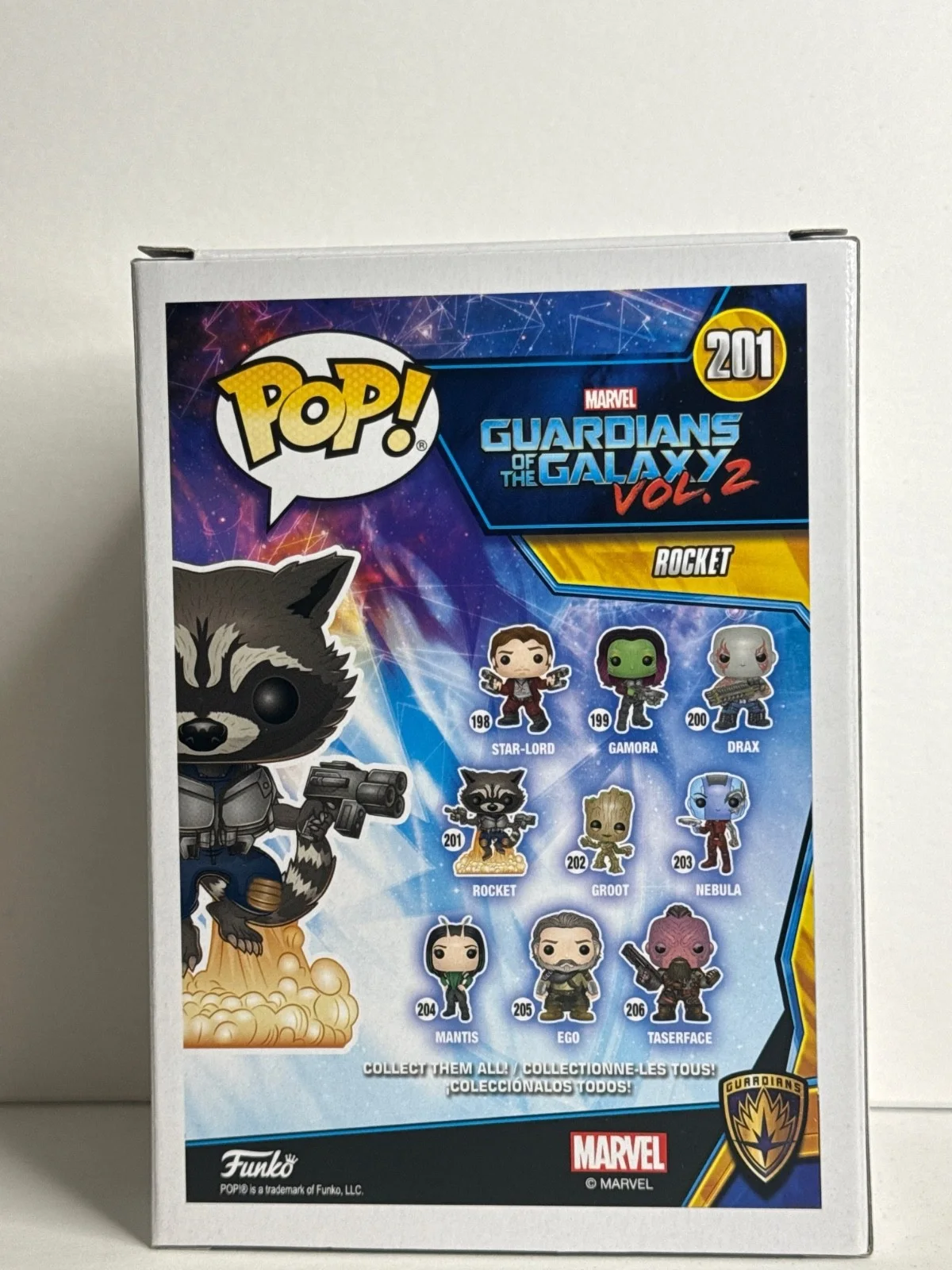 Sean Gunn — Sean Gunn Signed Rocket Guardians Of The Galaxy Funko #201 PSA AQ69225, изображение 3