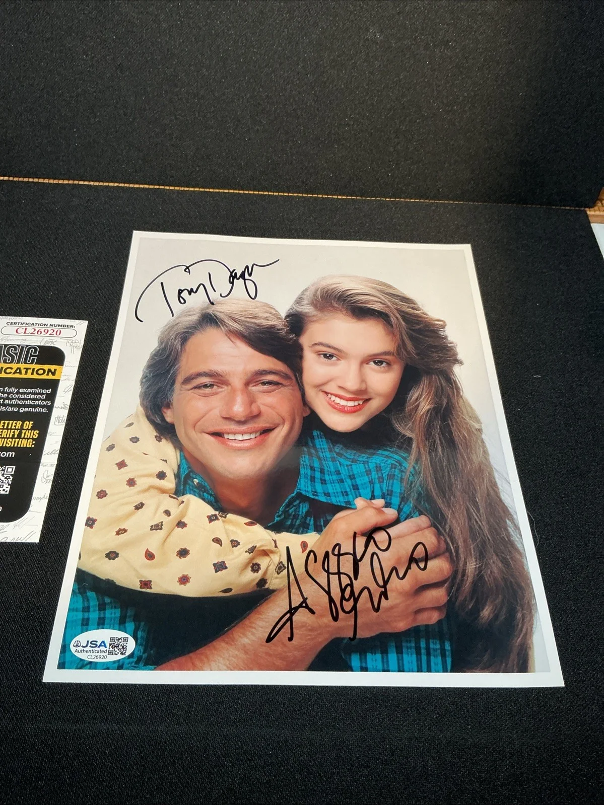 Tony Danza Alyssa Milano Signed Who's the Boss Autograph 8"X10" Photo JSA, image 2