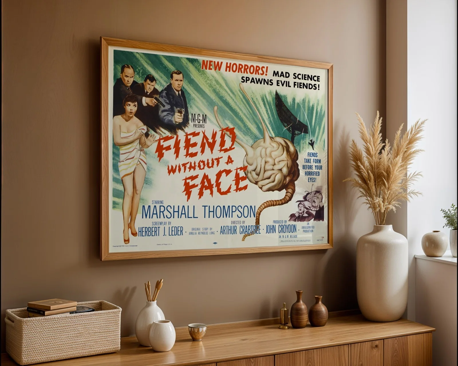 Fiend Without A Face - 1958 Horror / Sci-Fi Restored 28" x 22" US Half Sheet, image 3