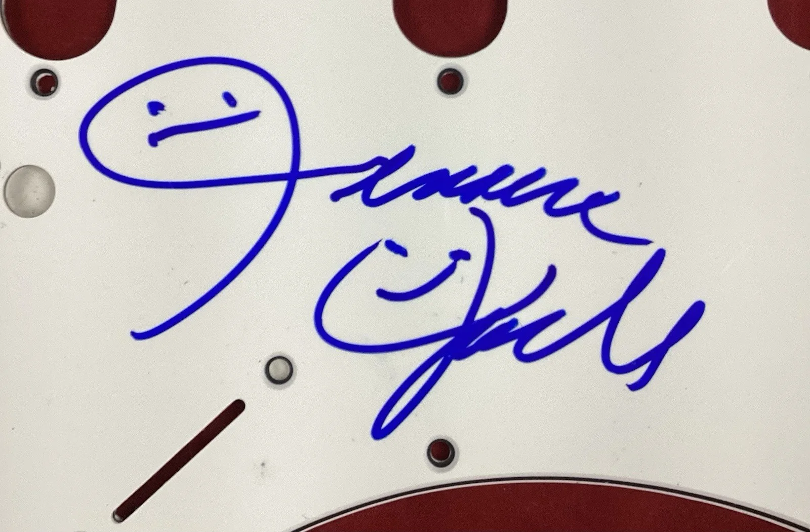 Jermaine Jackson Signed Guitar Pickguard The Jackson 5 Autograph Motown PSA/DNA, image 2