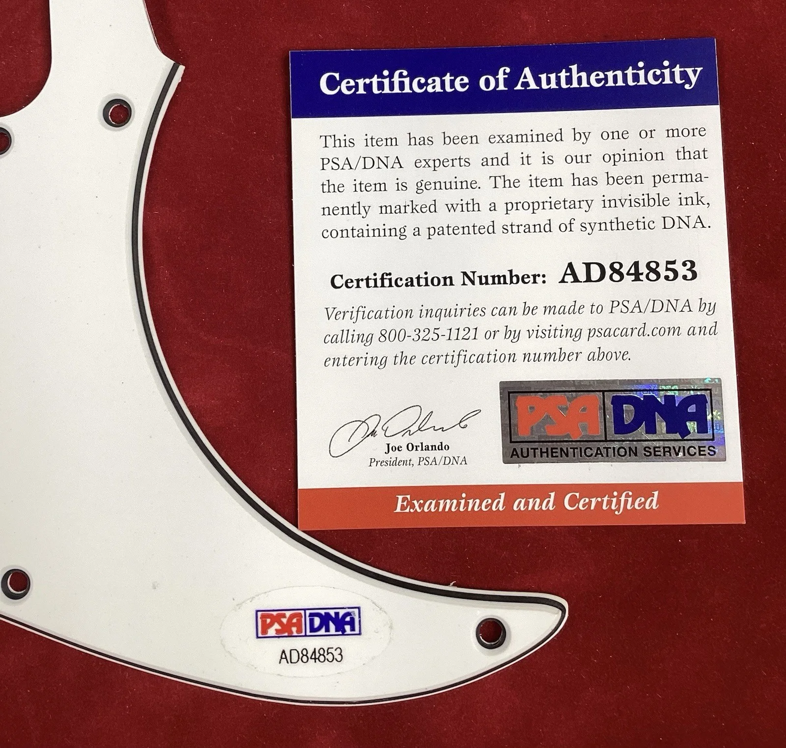 Jermaine Jackson Signed Guitar Pickguard The Jackson 5 Autograph Motown PSA/DNA, image 4