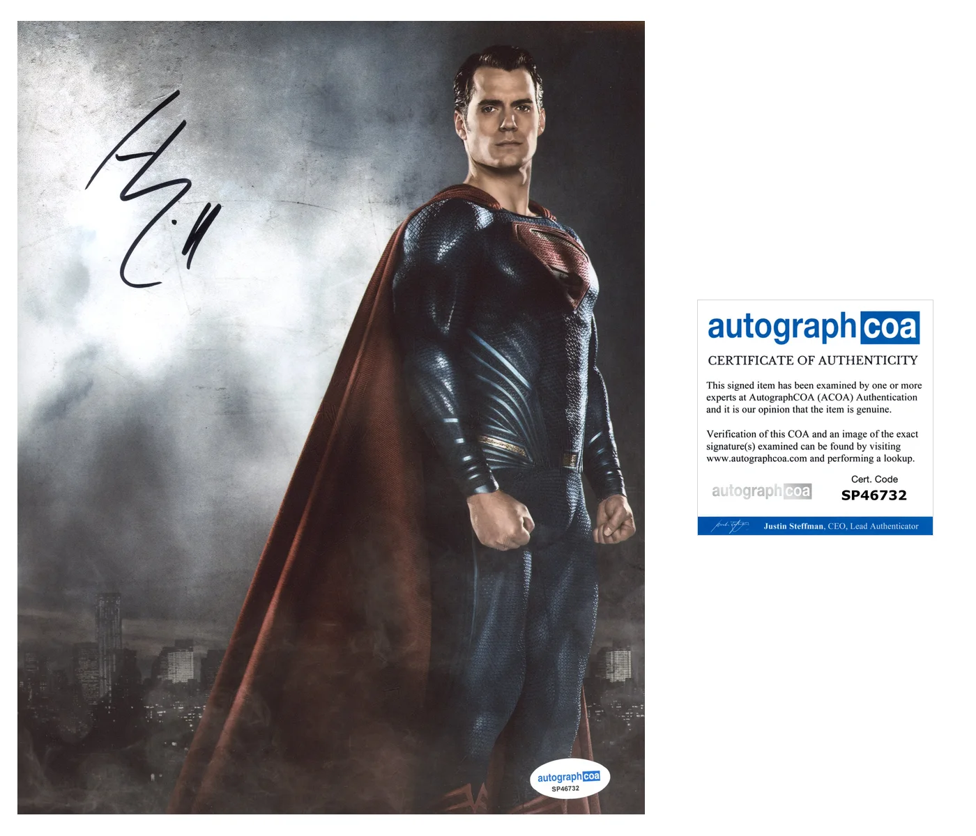 Henry Cavill Superman Autographed Signed 8x10 Photo ACOA, изображение 2