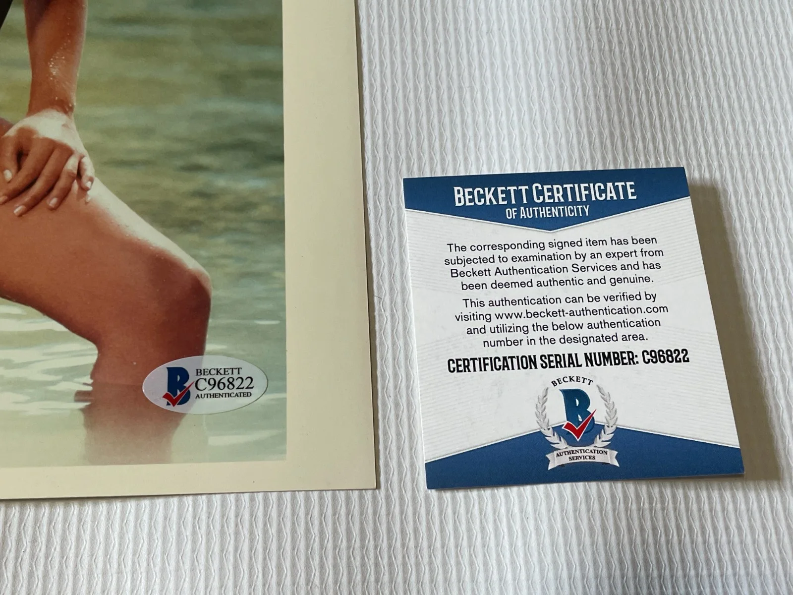 Cindy Crawford — Cindy Crawford Model Signed Autographed 8x10 Sexy Bathing Suit Photo Beckett, image 3