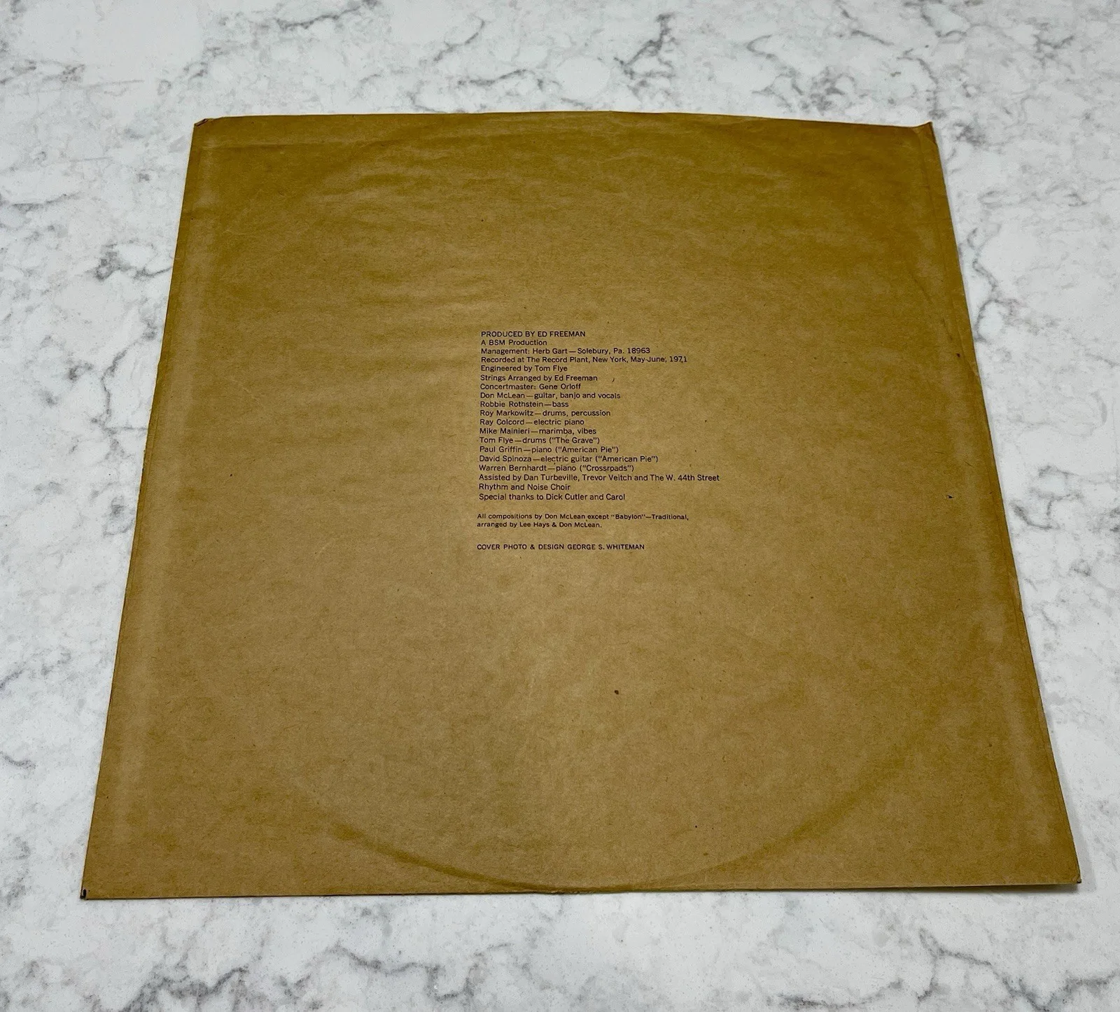 Don McLean Signed "American Pie" Vinyl LP - 1971 United Artists UAS-5535, изображение 5