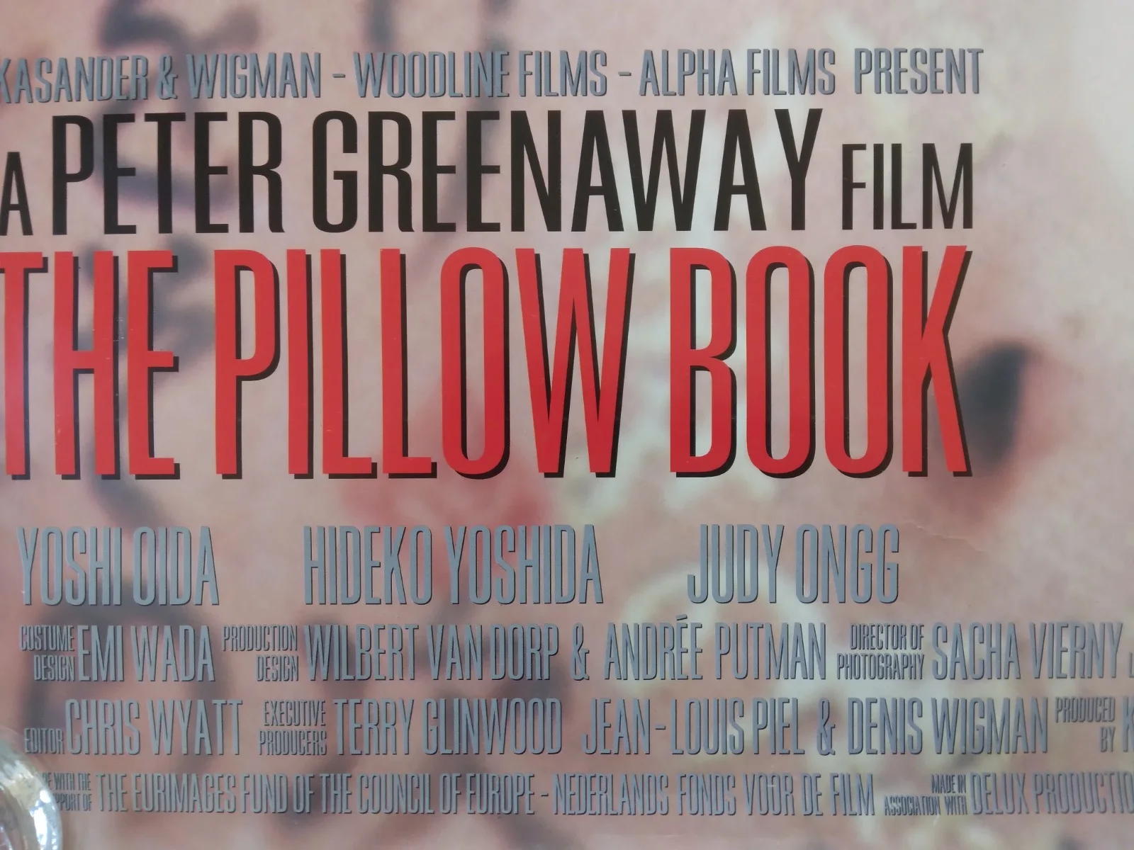 The Pillow Book original movie 1996 poster US one sheet, image 2