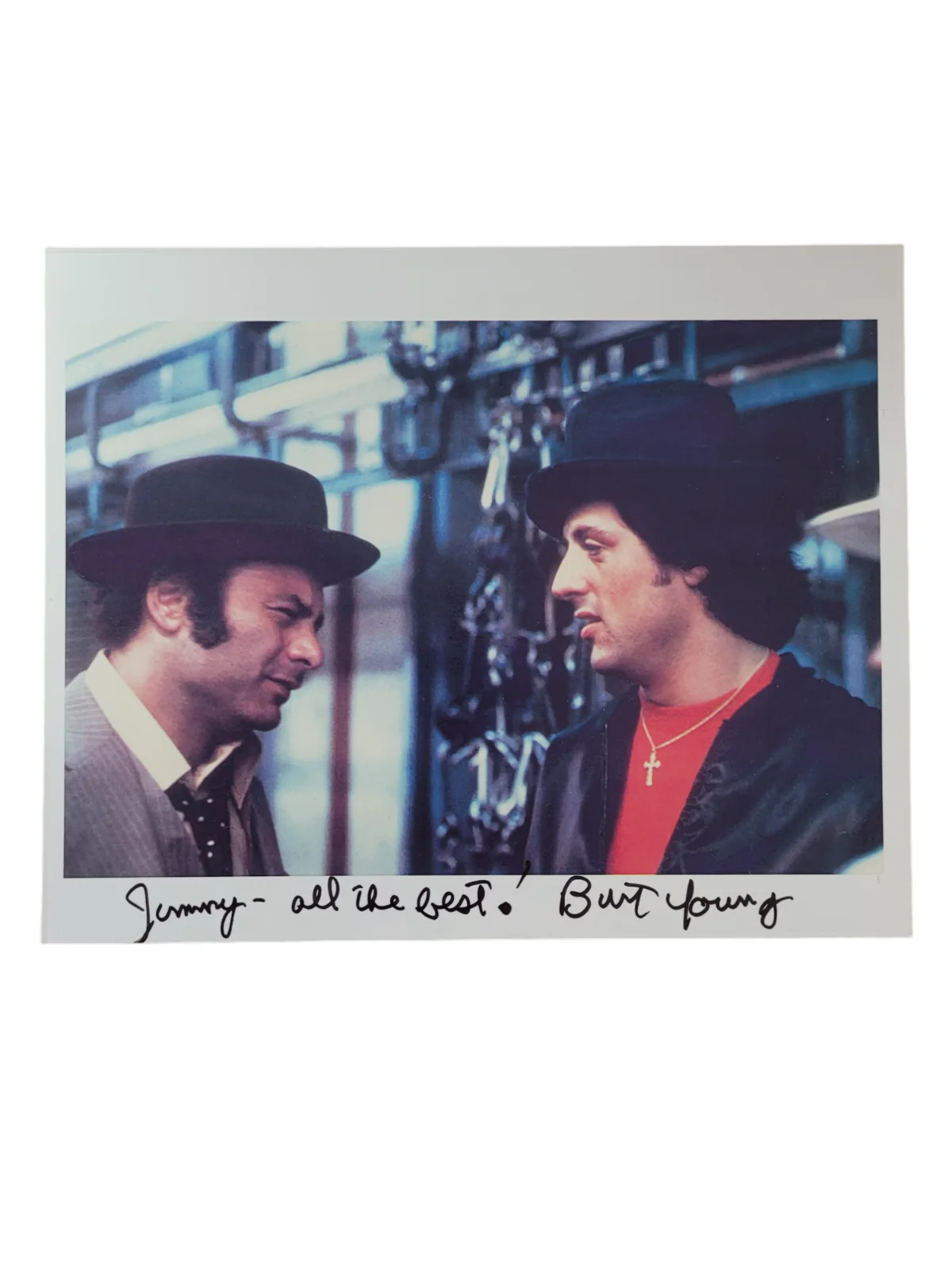 Burt Young — BURT YOUNG AUTOGRAPHED SIGNED 8 x 10 PHOTO PERSONALIZED ROCKY MOVIE Paulie