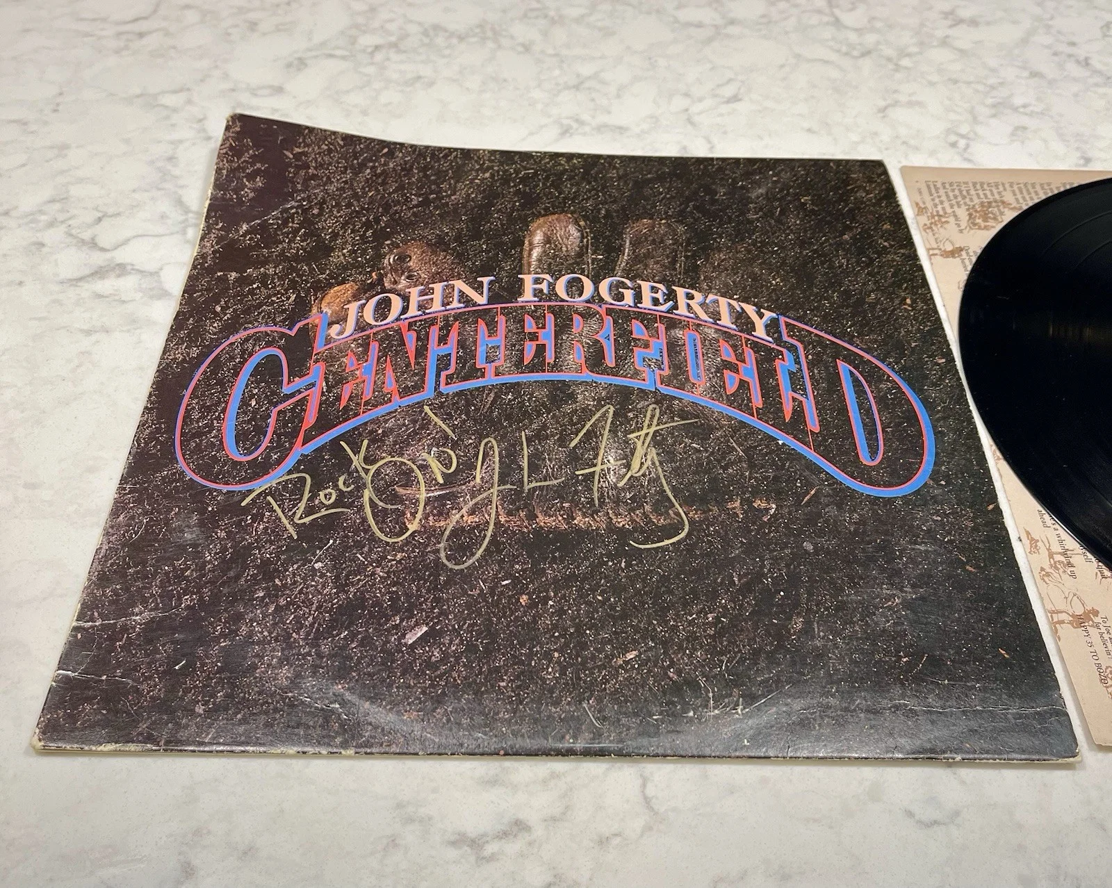 John Fogerty Signed CENTERFIELD Vinyl LP 1985 1st Press Creedence CCR Autograph, изображение 3