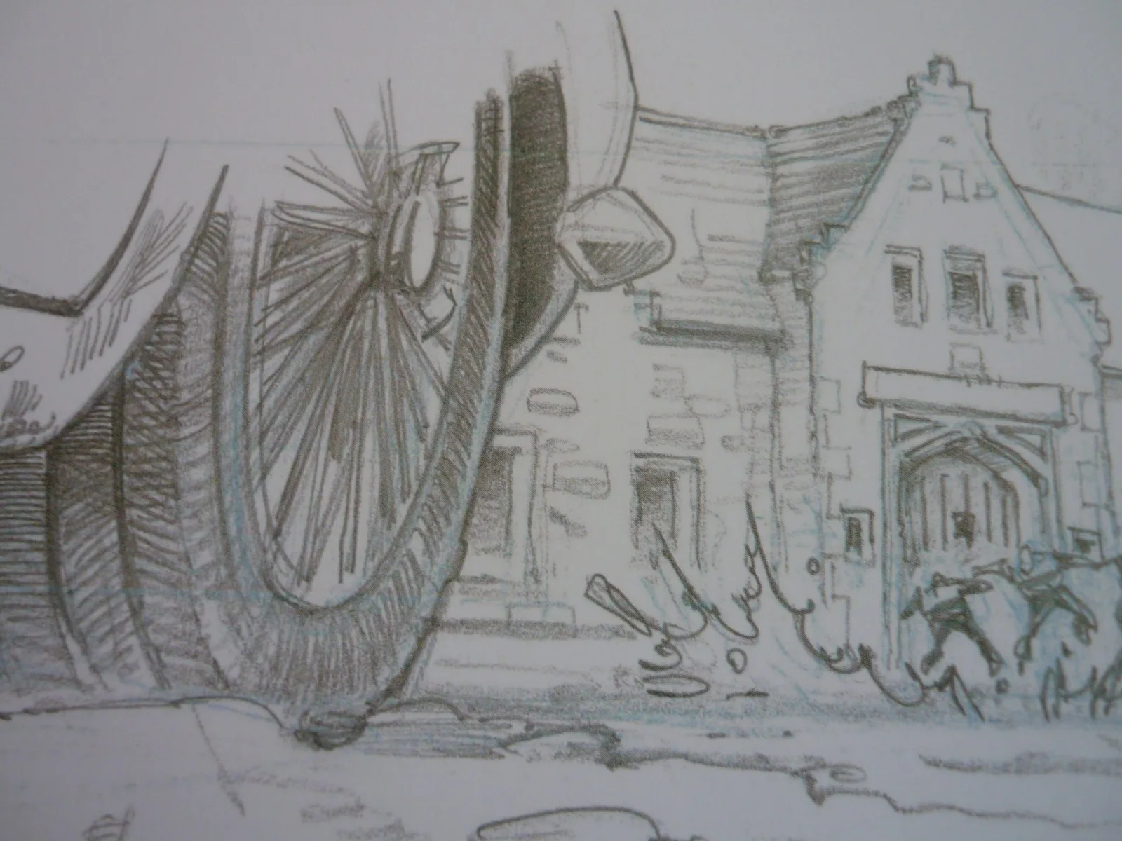 14x11 frame ready to 007 james bond skyfall sketch db5 machine gun storyboard, image 3