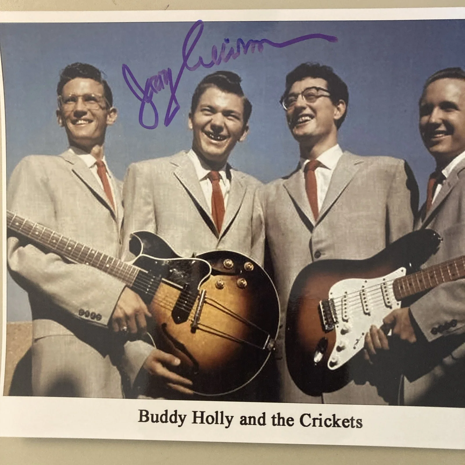 Jerry Allison and Buddy Holly & The Crickets signed 8x10 Glossy With-COA -Rare/, image 2