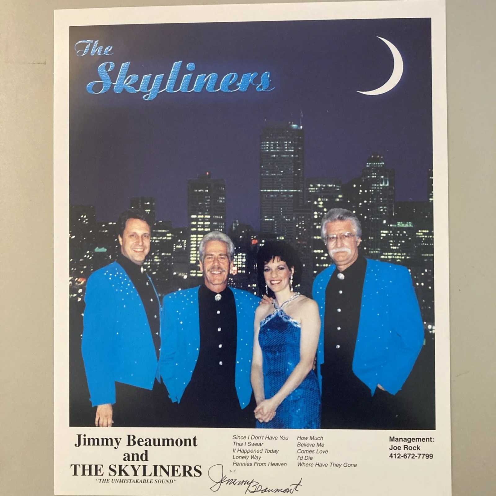 Jimmy Beaumont 1940-2017 The Skyliners signed 8x10 With/COA and proof -Rare, изображение 2