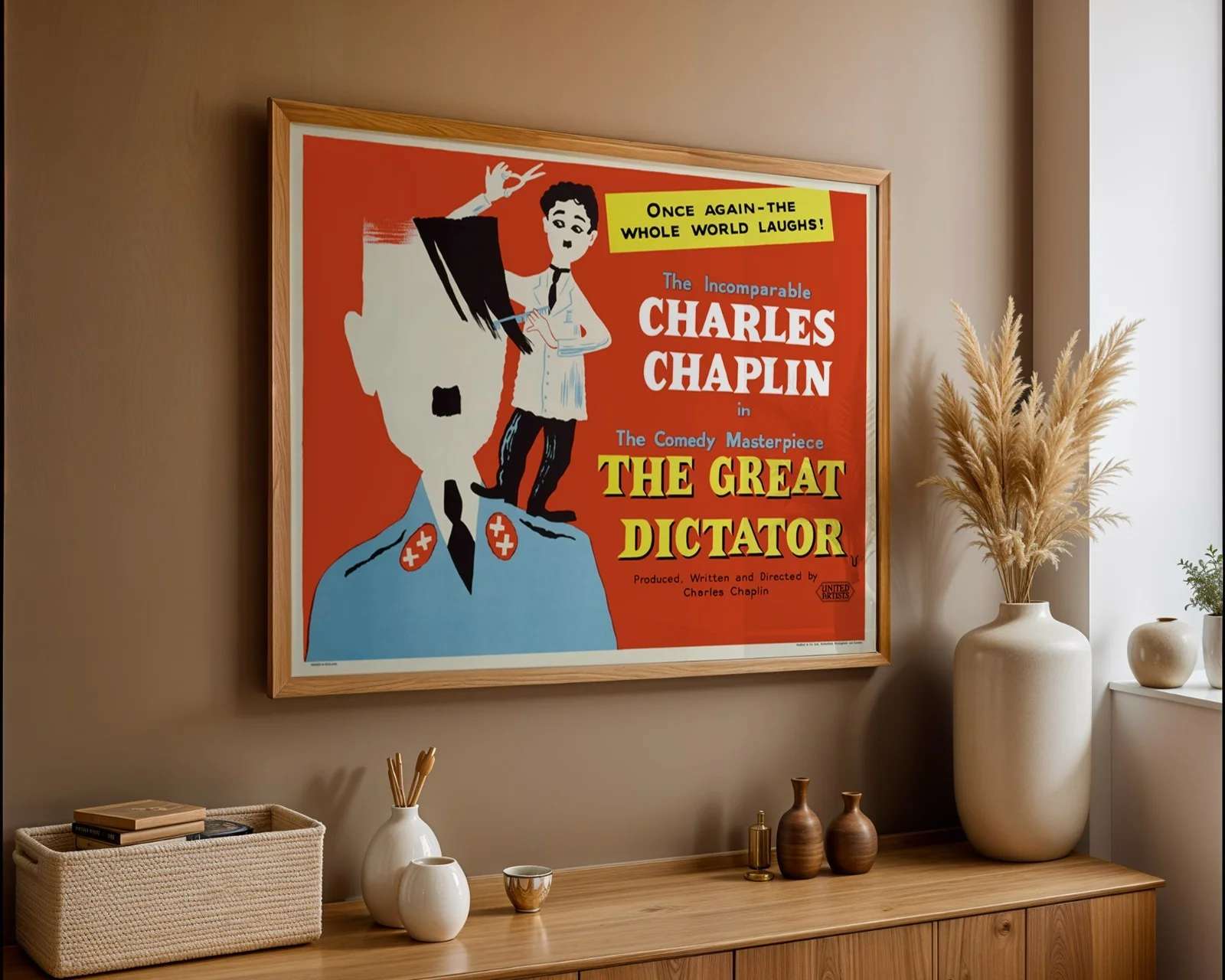 The Great Dictator - 1940 Satirical War Film Restored 30" x 40" UK Quad Poster, изображение 3