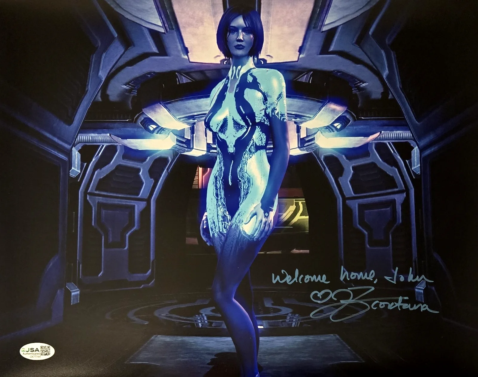 Jen Taylor — Cortana Signed Photo Halo Autograph Jen Taylor 11x14 The Weapon XBox JSA COA 769