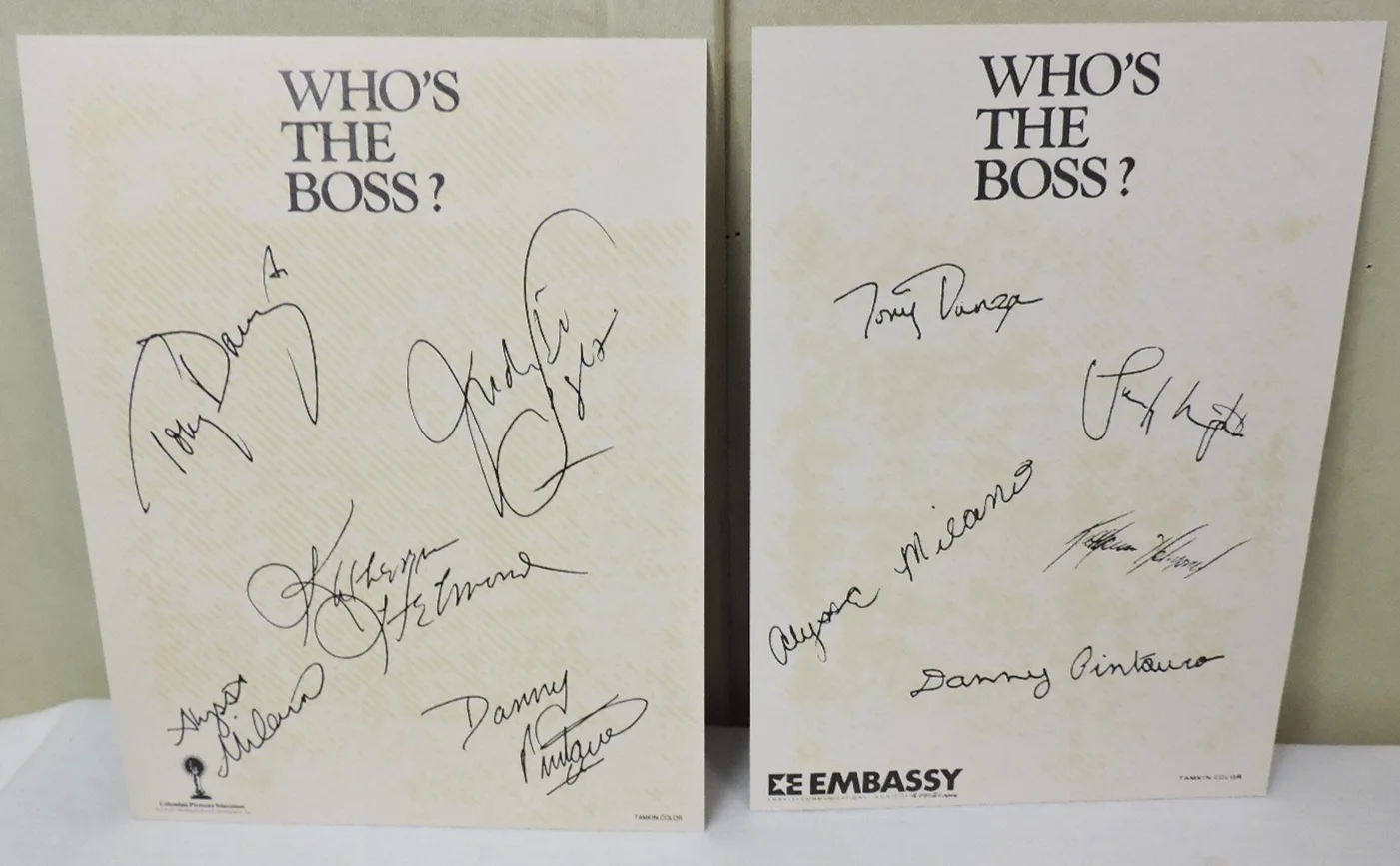 2 Who's The Boss Cast Autographed Photo No COA Tony Danza, Judith Light, etc, image 4